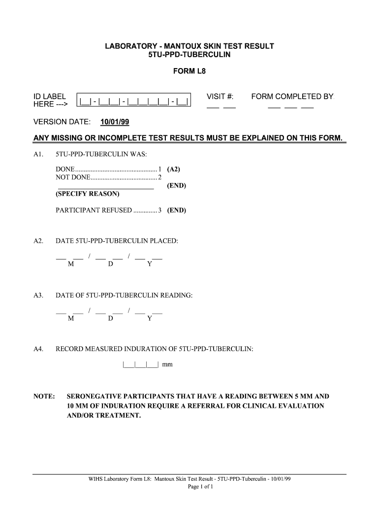 free printable tb skin test form free printable tb skin test form