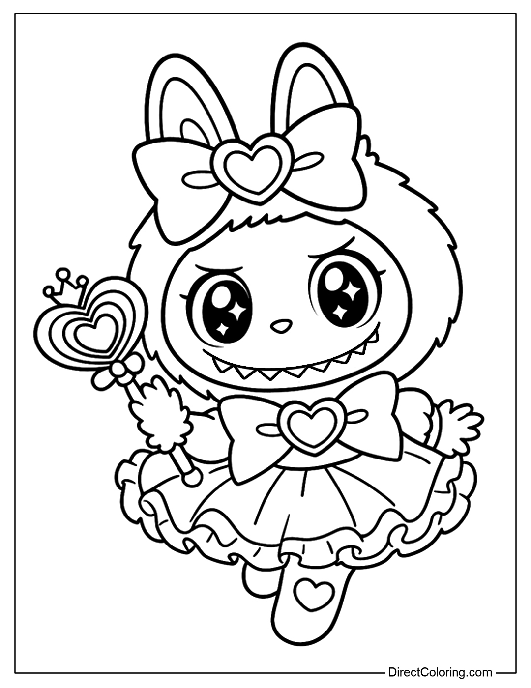 Labubu Coloring Pages Free PDF To Download And Print