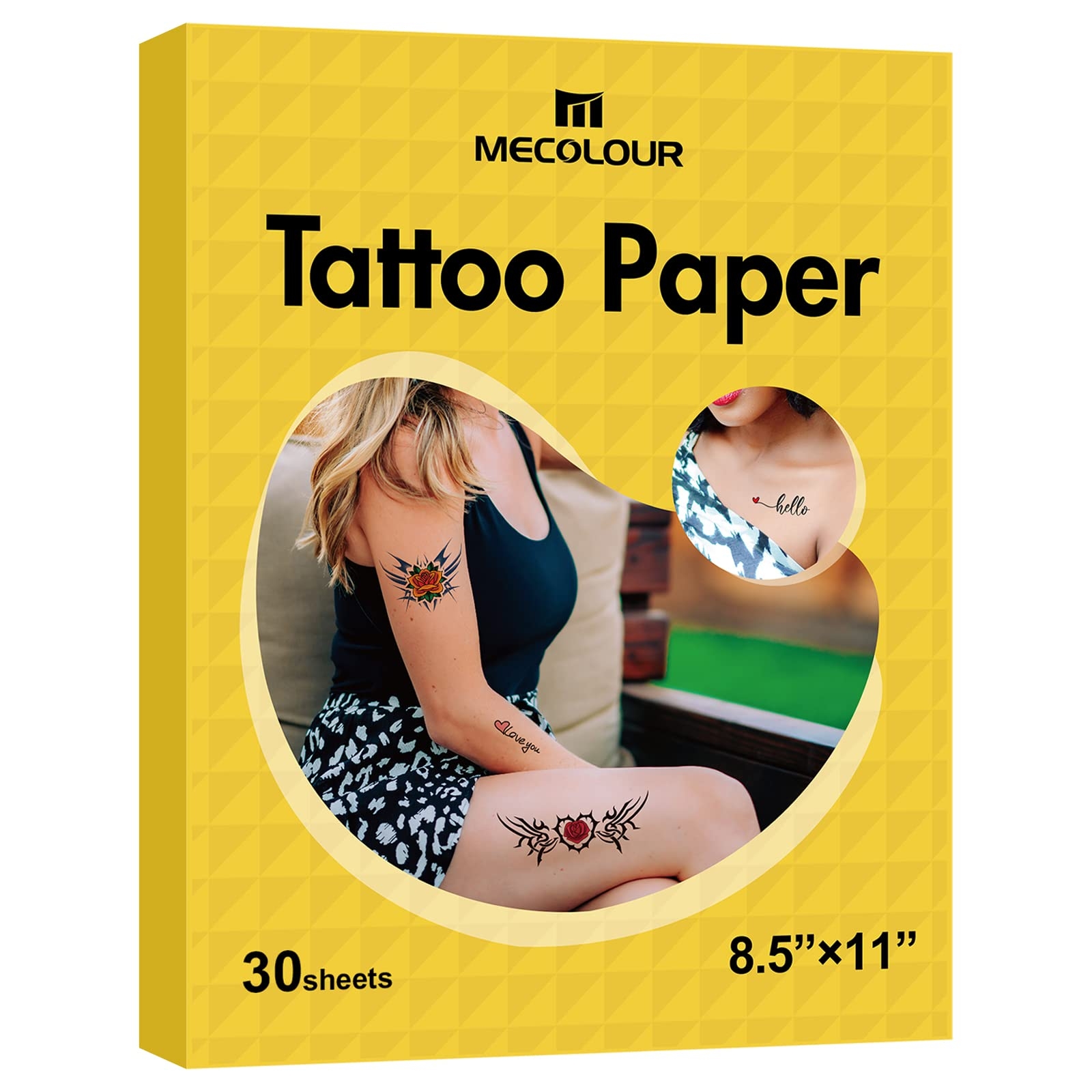 MECOLOUR Printable Temporary Tattoo Paper 8 5 X11 30 Sets For Inkjet Printer EBay