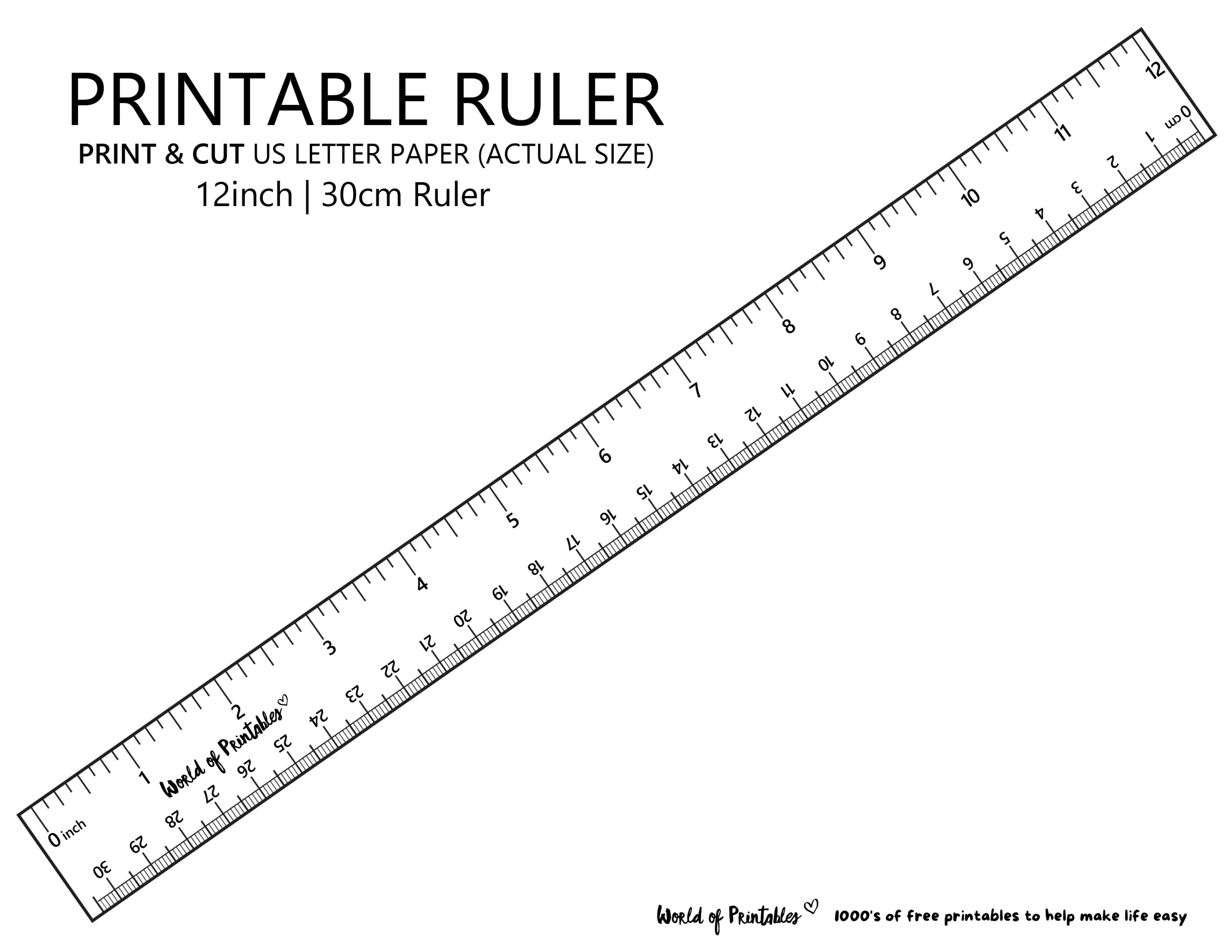Metric Printable Ruler Printable Party Favors Metric Printable Ruler Printable Party Favors