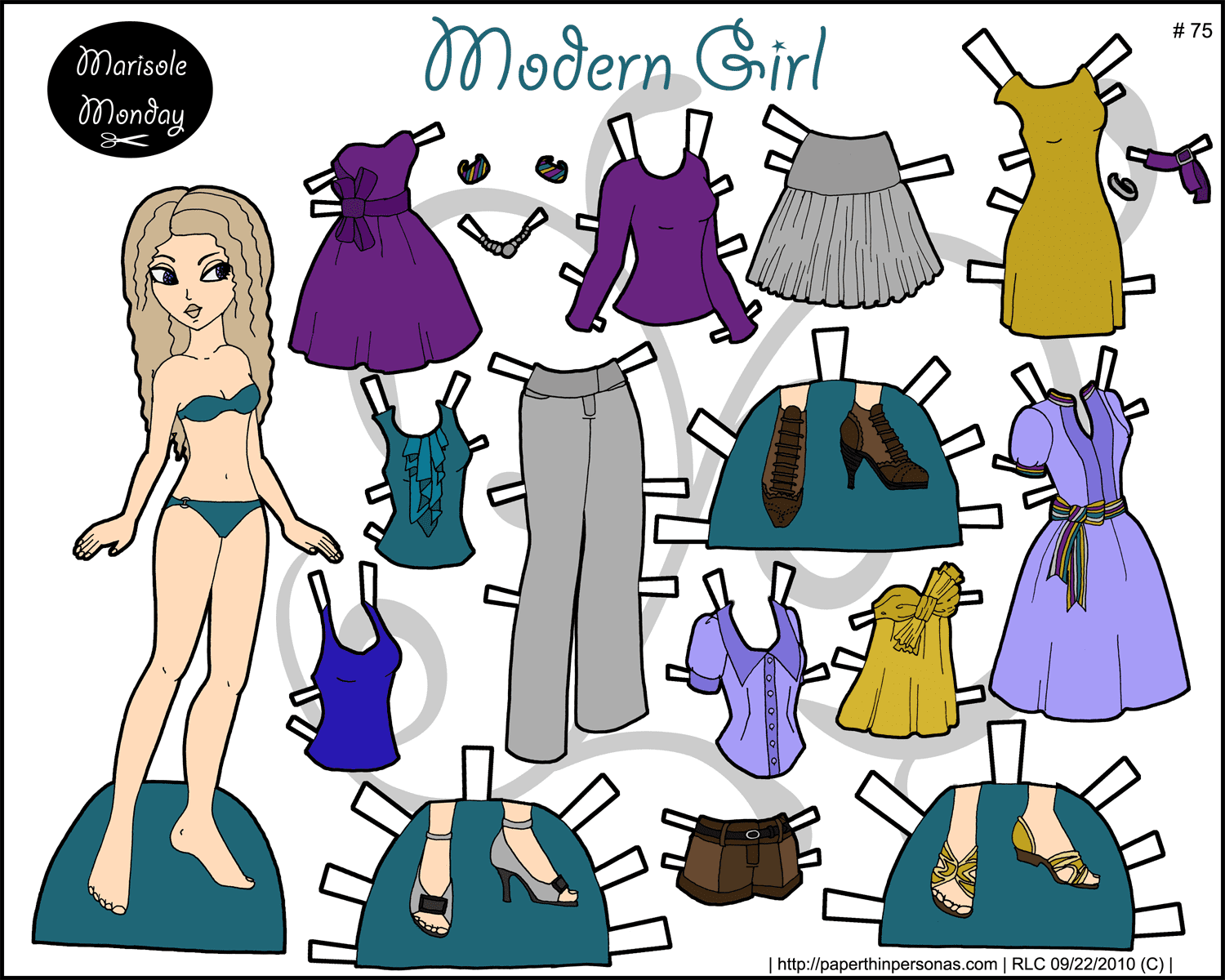 Modern Girl A Printable Paper Doll Modern Girl A Printable Paper Doll