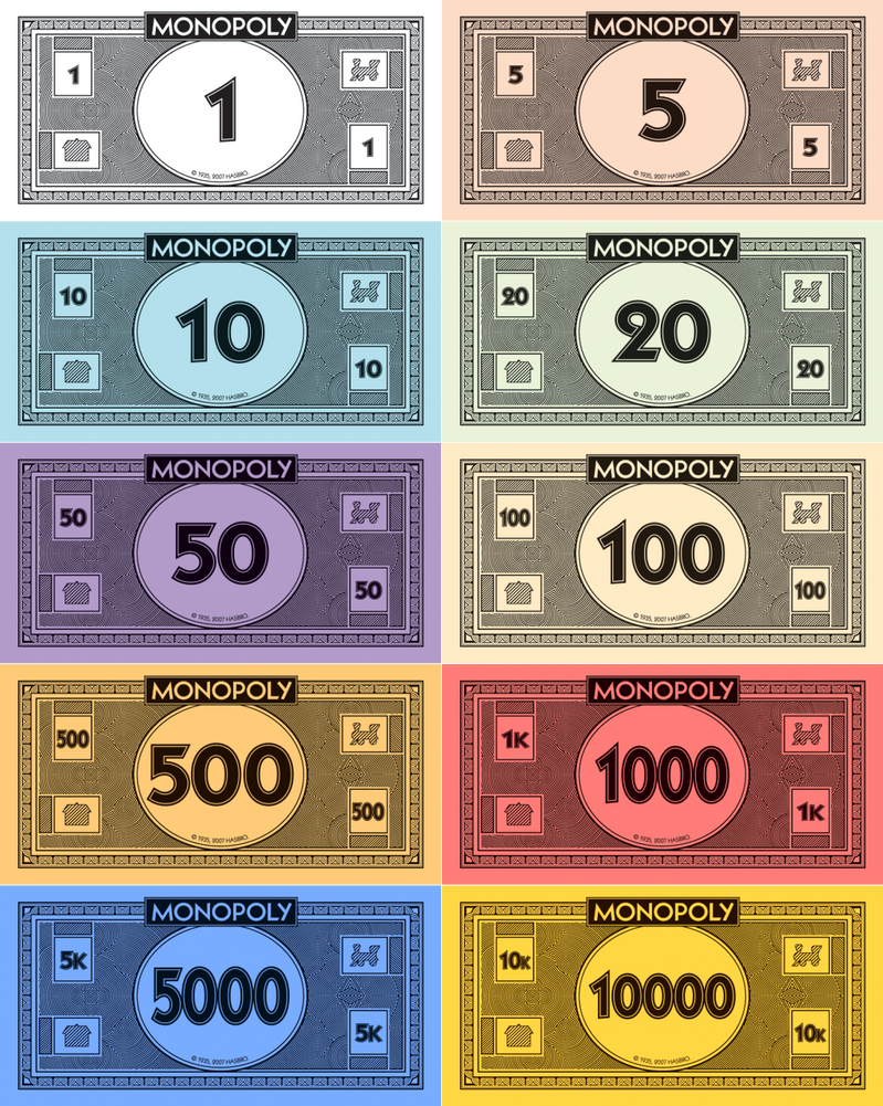 Monopoly Money Printable Worksheets Library