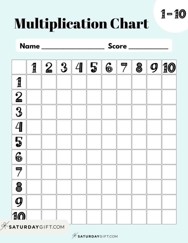 blank multiplication table printable blank multiplication table printable