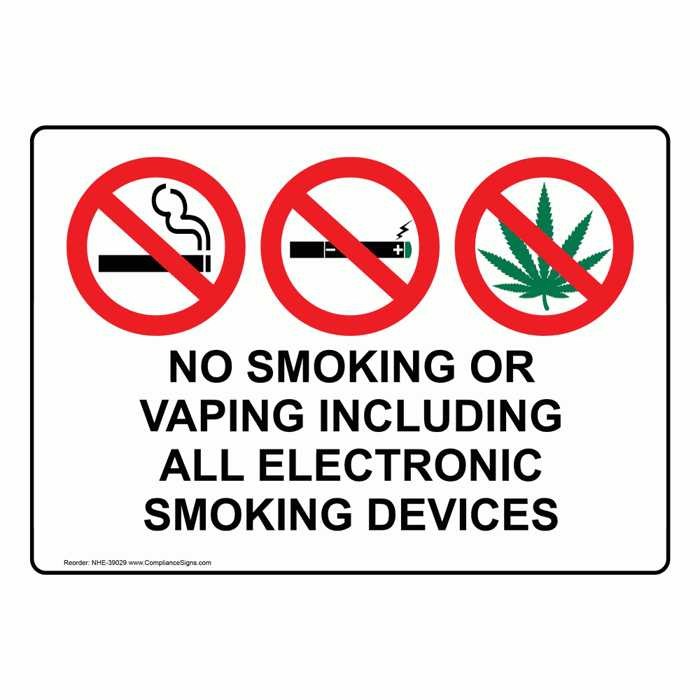 No Smoking Vaping Devices Sign Smoking Vapes Prohibited No Smoking Vaping Devices Sign Smoking Vapes Prohibited