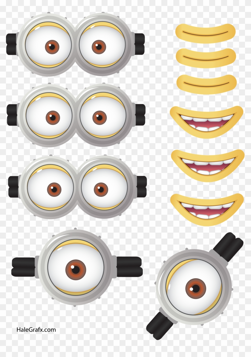 Partyummy Printable Minion Visage Jaune Faces Yellow Minion Eyes And Mouth Printable Free Free Transparent PNG Clipart Images Download