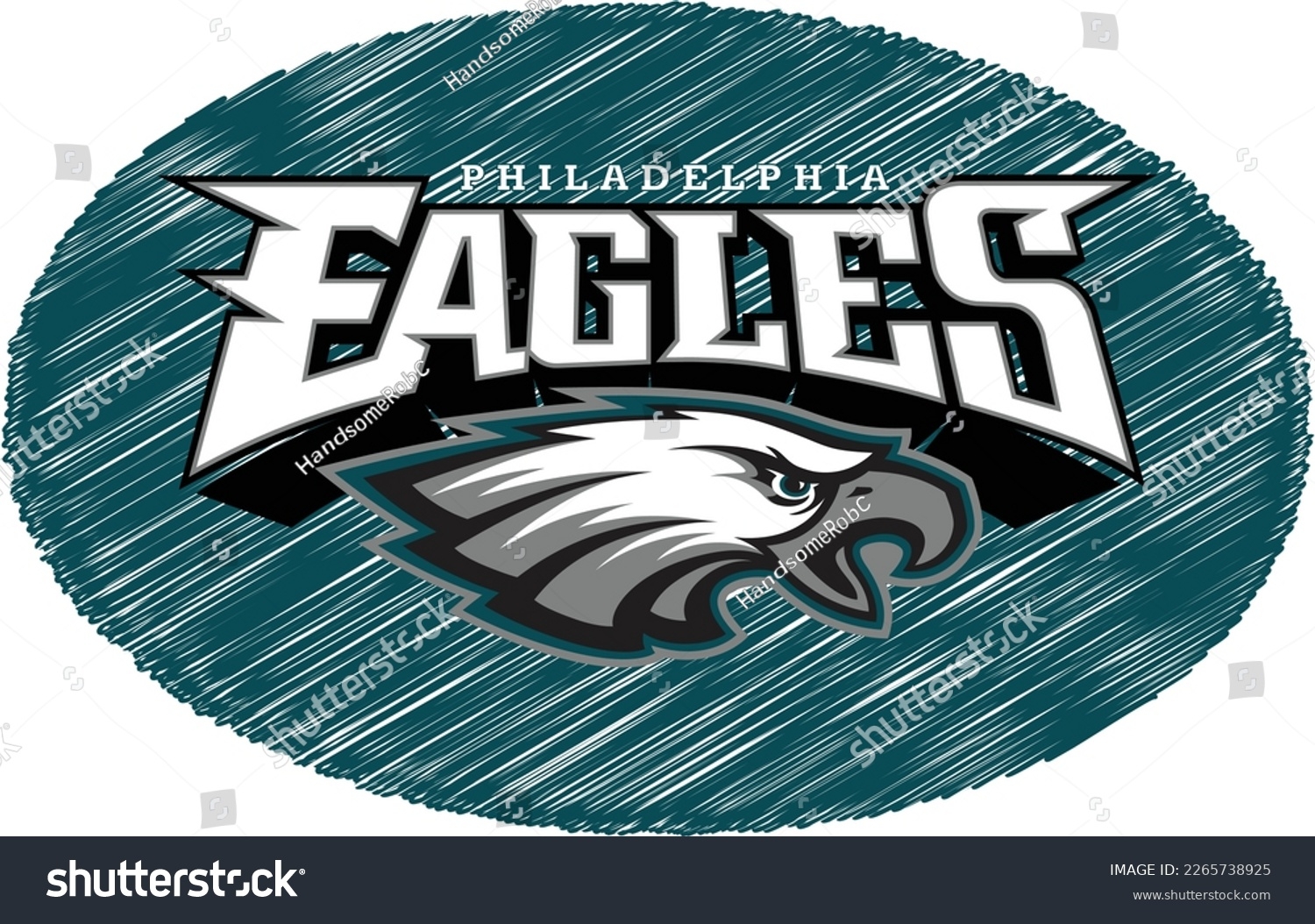 Philadelphia Eagles Logo Scribble Background Stock Vector Royalty Free 2265738925 Shutterstock