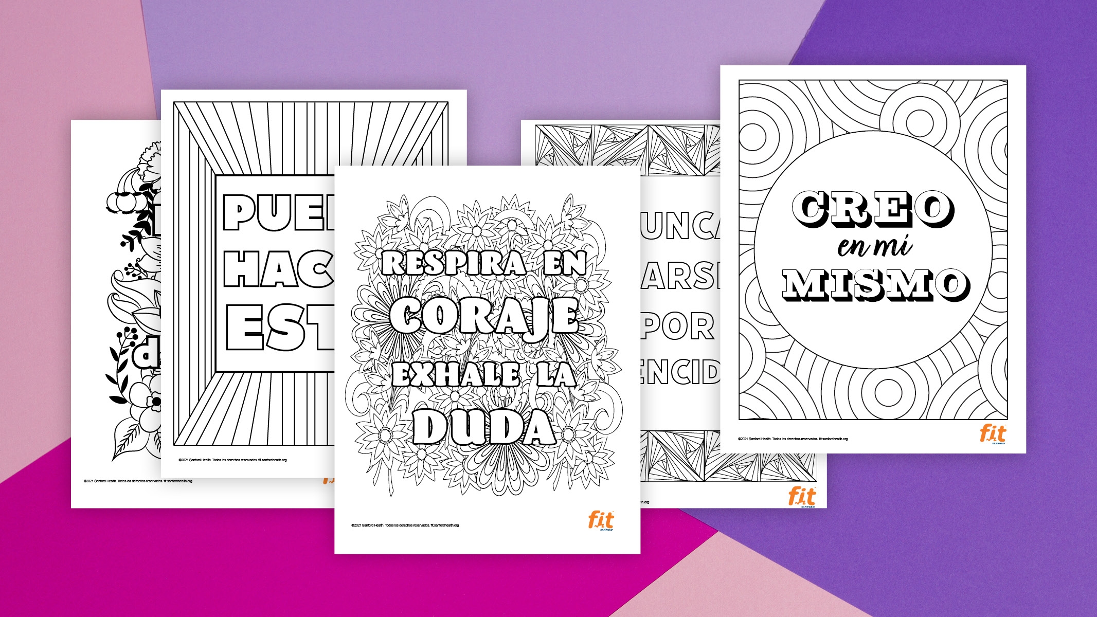 Positive Self Talk Coloring Pages Espa ol Sanford Fit