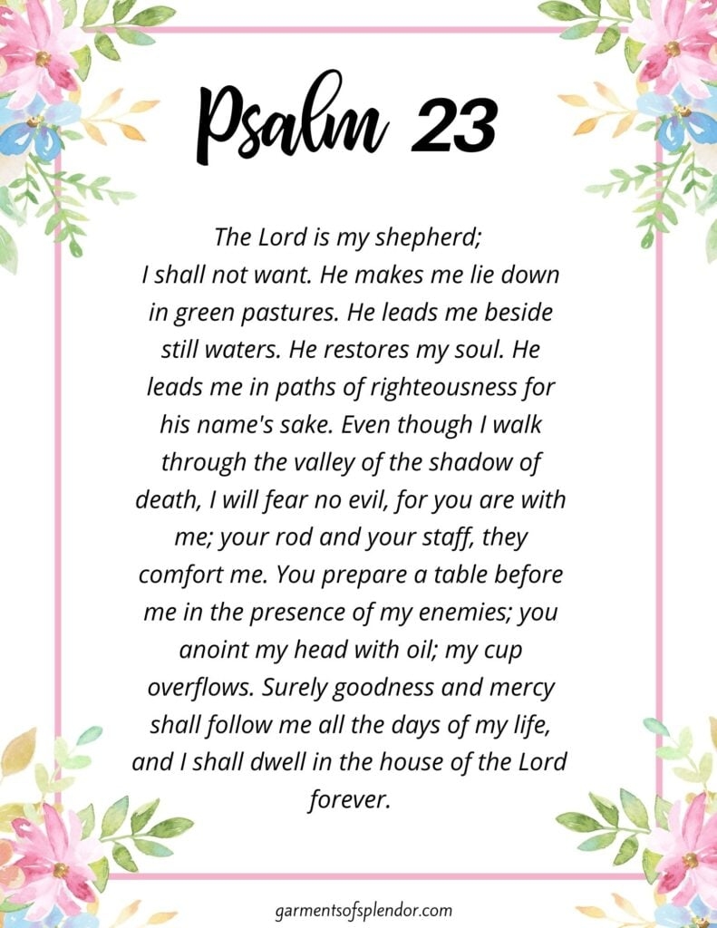 Praying Psalm 23 For Direction with Free Printables 