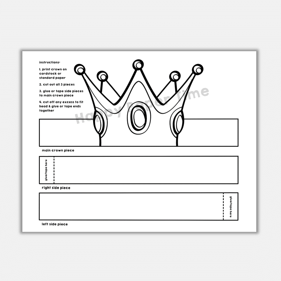 Princess Paper Crowns Printable Royal Coloring Costume Craft Activity Made By Teachers Princess Paper Crowns Printable Royal Coloring Costume Craft Activity Made By Teachers