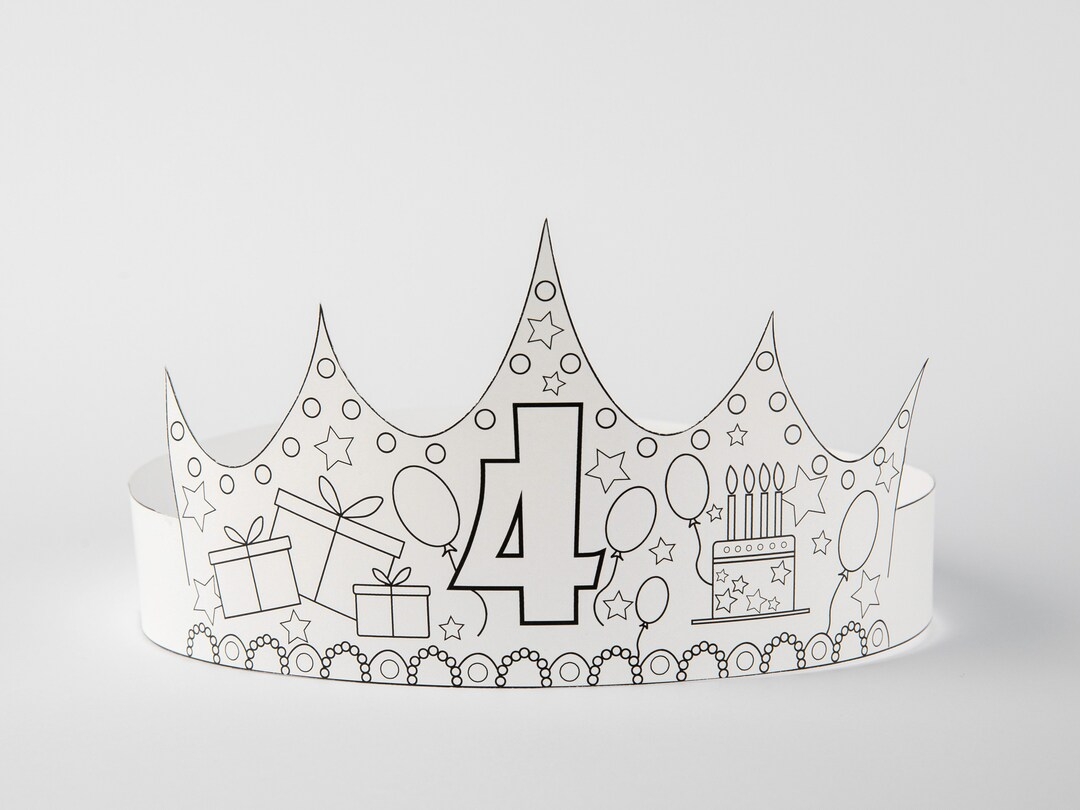 Printable Birthday Number Paper Crown 4th Birthday Coloring File Party Decoration DIY Head Accessory Instant Download Gorgeous Preschooler Etsy Printable Birthday Number Paper Crown 4th Birthday Coloring File Party Decoration DIY Head Accessory Instant Download Gorgeous Preschooler Etsy