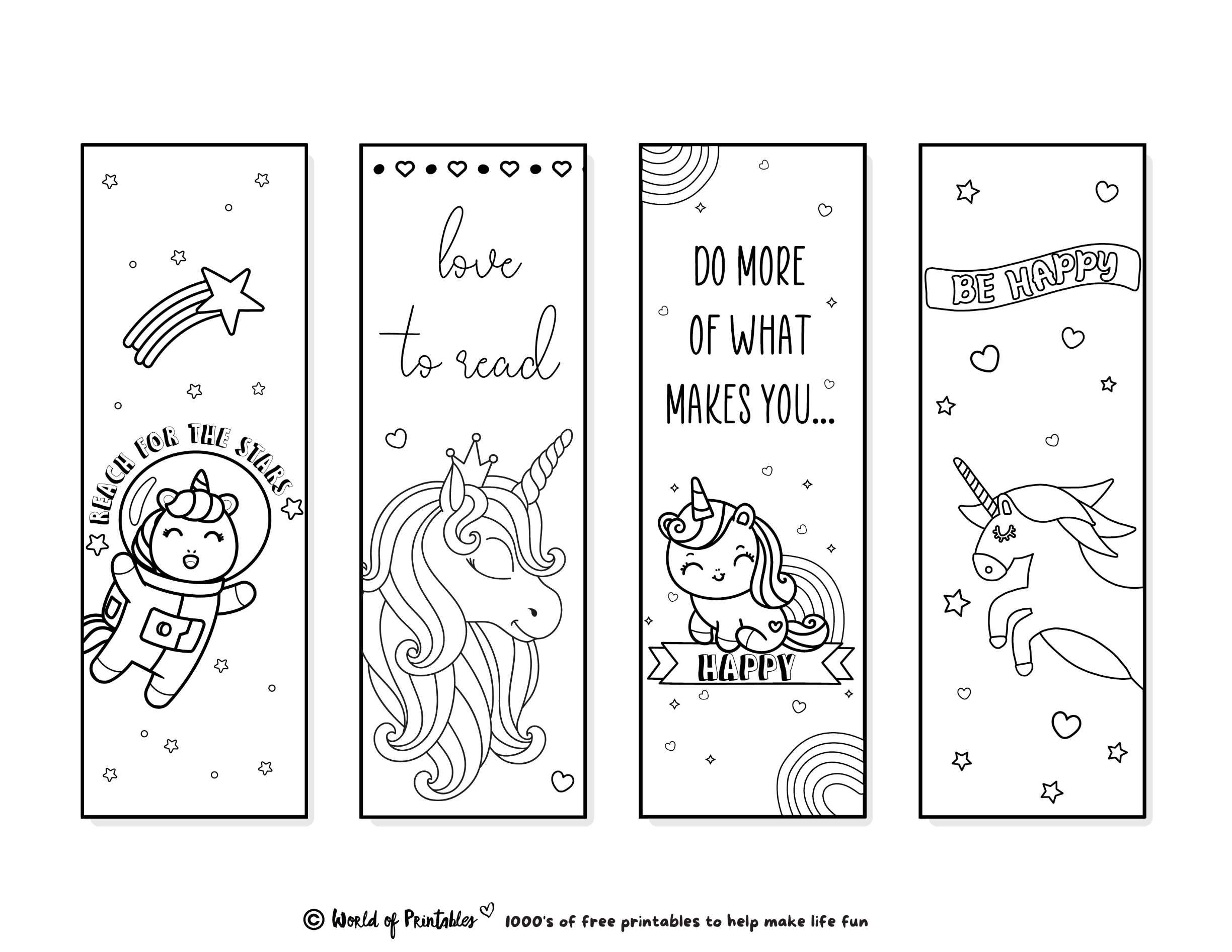 Printable Bookmarks To Color 120 For Adults Kids World Of Printables