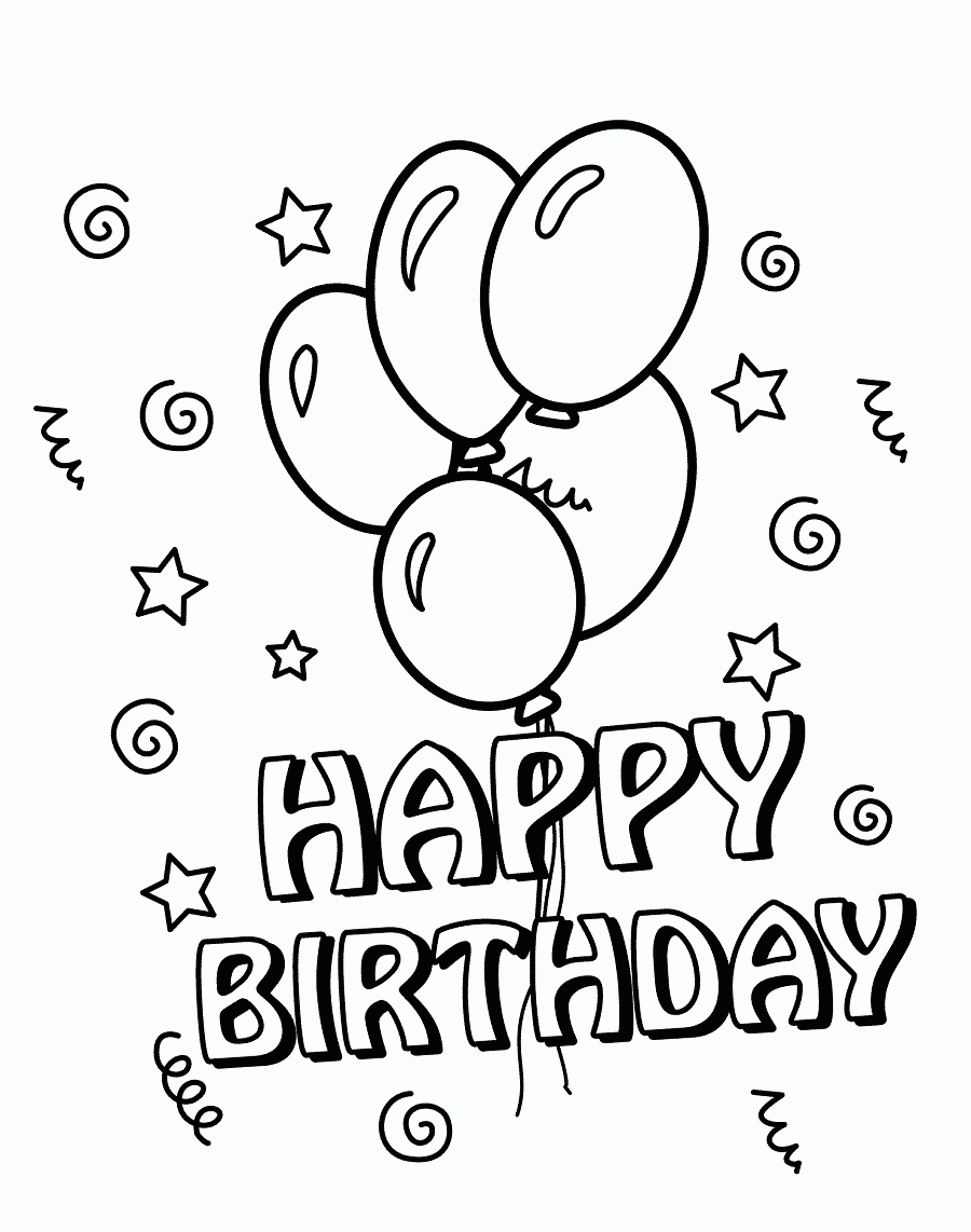 free printable birthday coloring pages