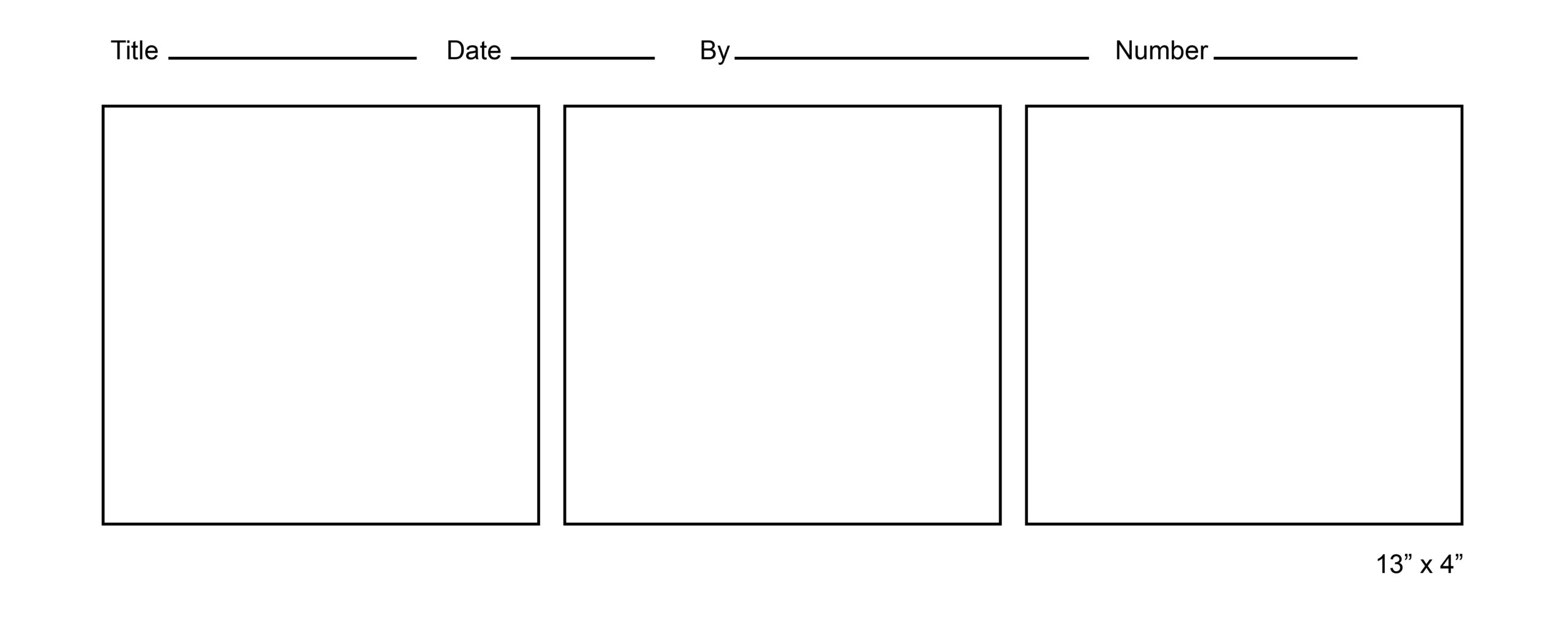 Printable Comic Strip Template