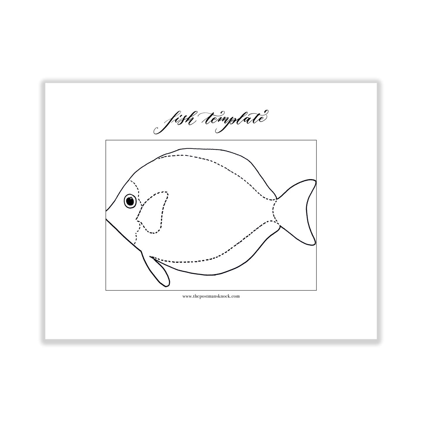 Printable Fish Template The Postman s Knock