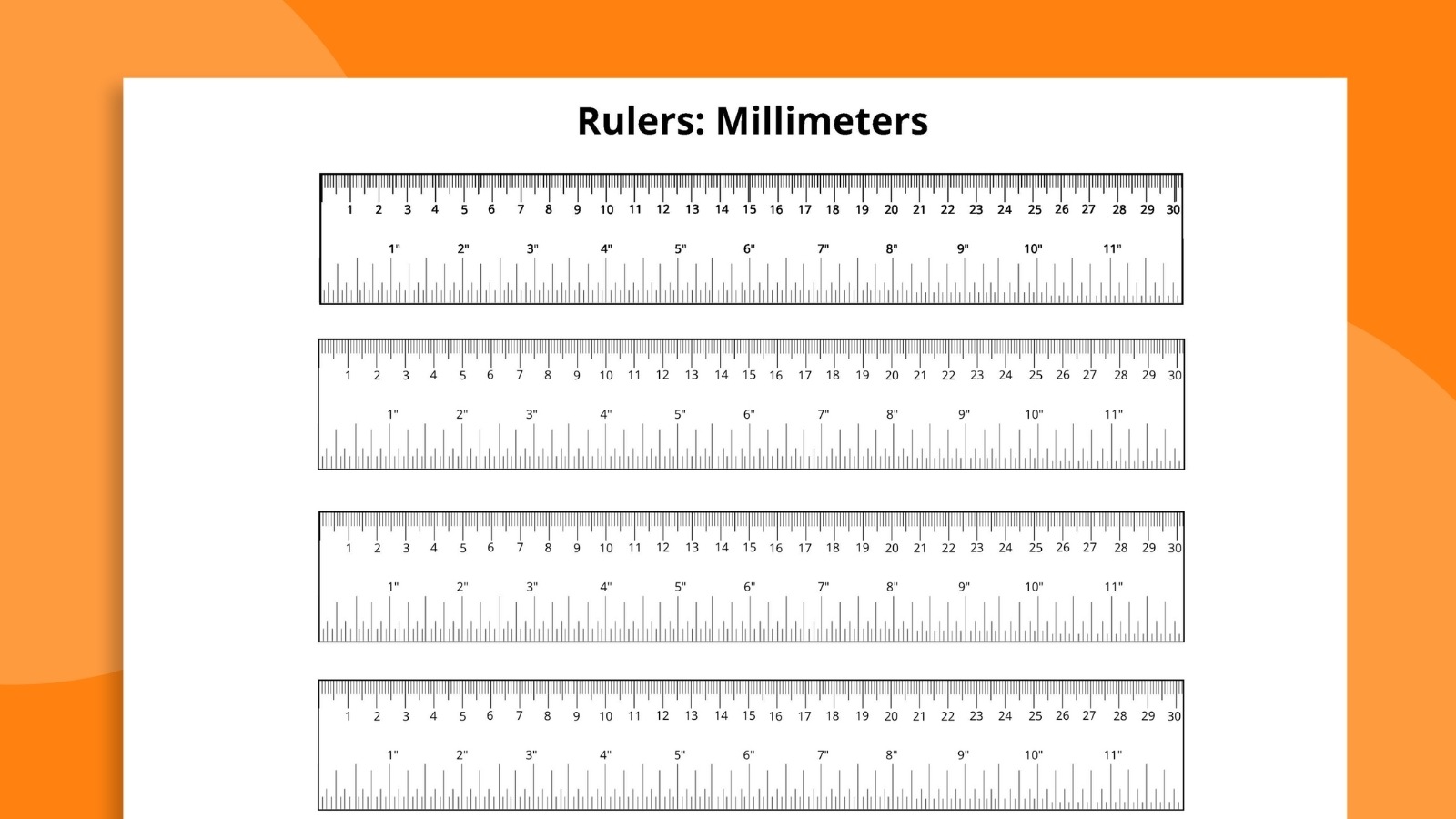 Printable Inch And Millimeter Ruler MM Ruler Printable Inch And Millimeter Ruler MM Ruler