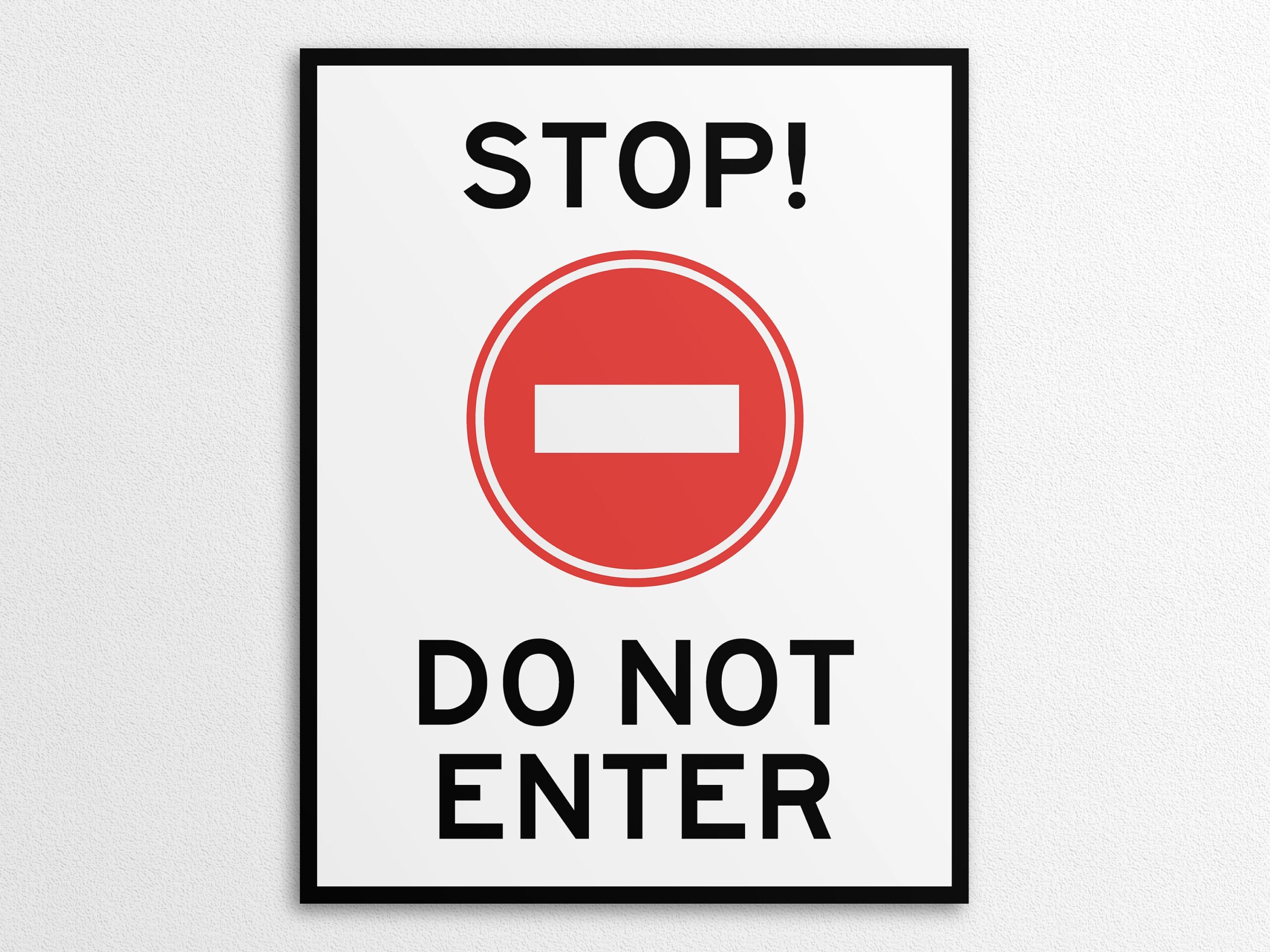Printable No Not Enter Signs In US Letter And A4 Sizes Instant Download PDF Etsy