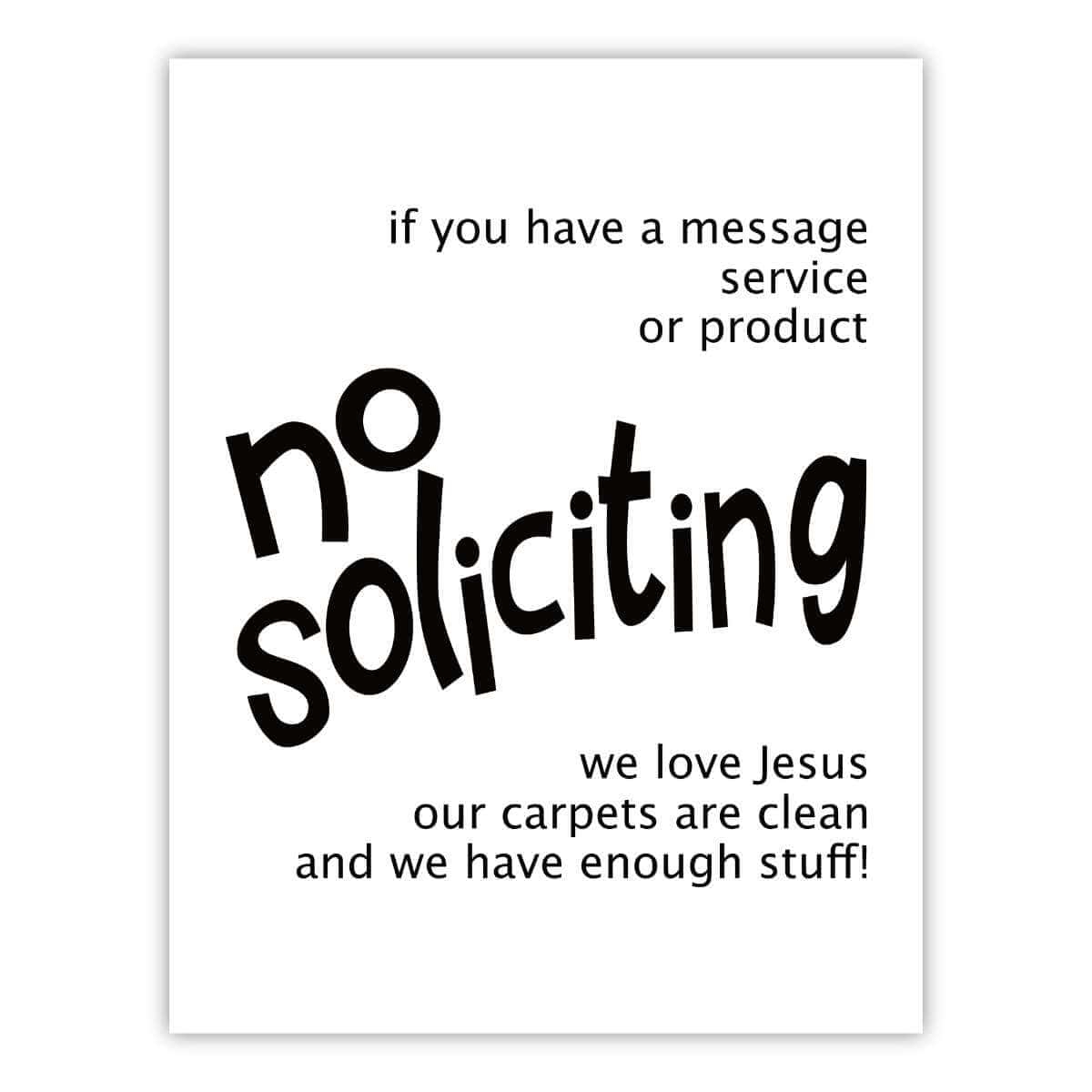 no soliciting sign printable