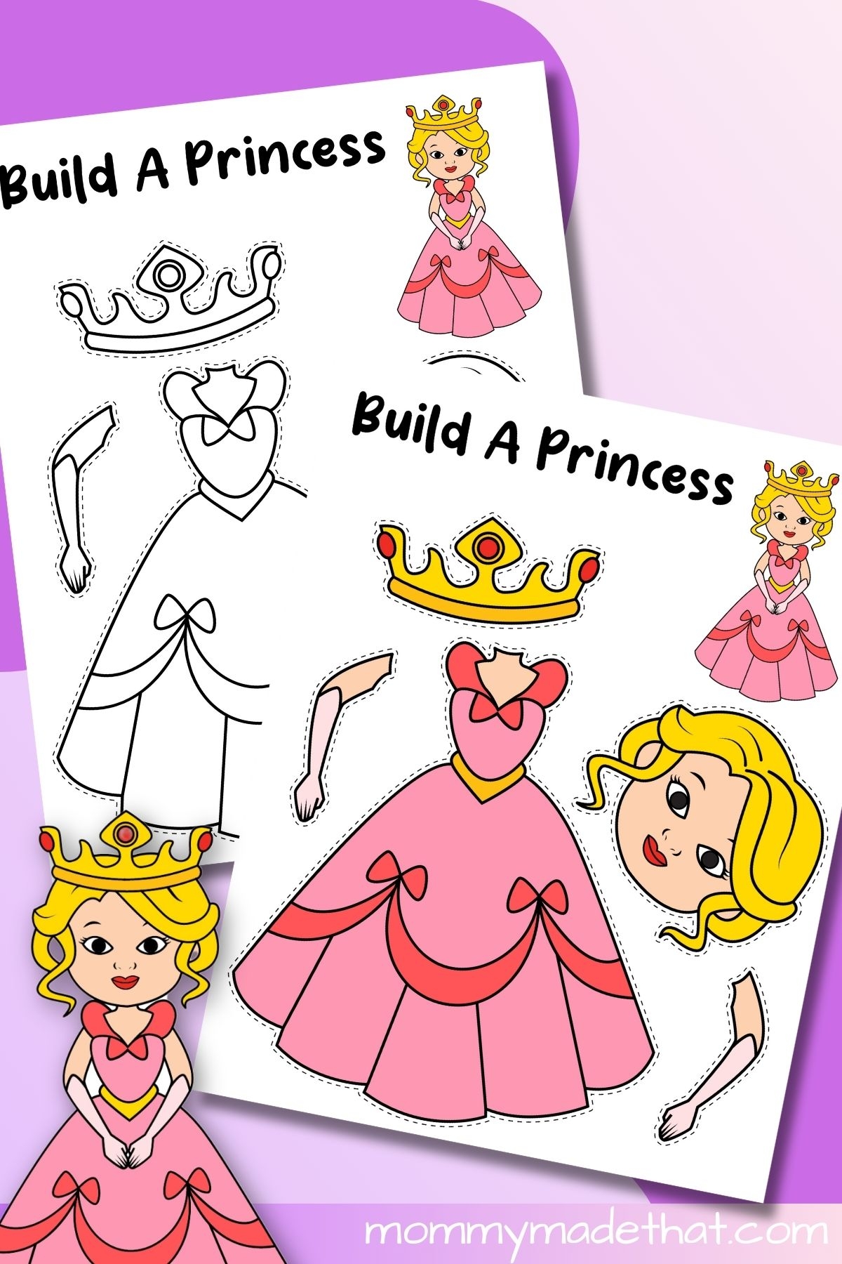 Printable Princess Craft A Fun Build A Princess Activity 