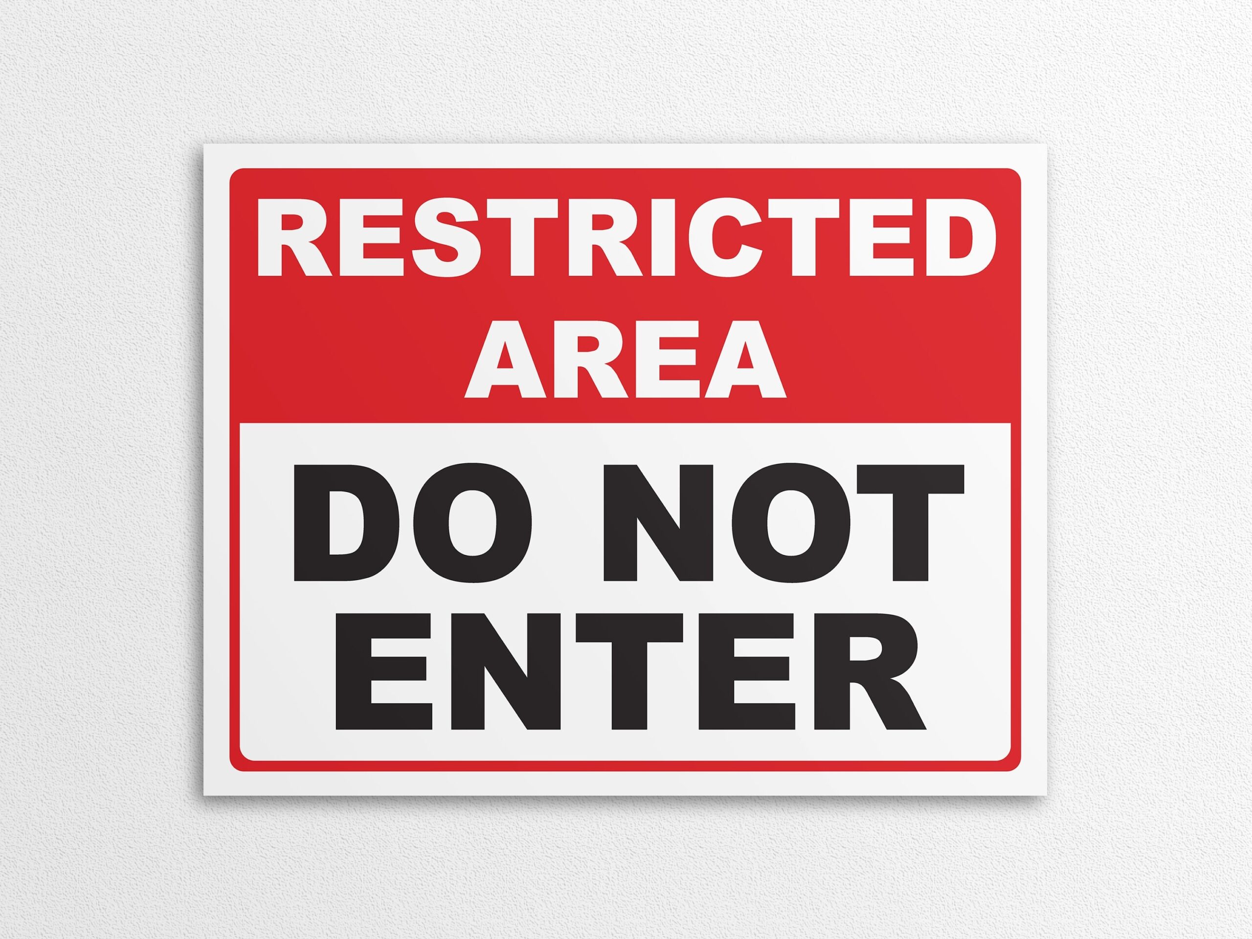Printable Restricted Area Do Not Enter Sign PDF Etsy
