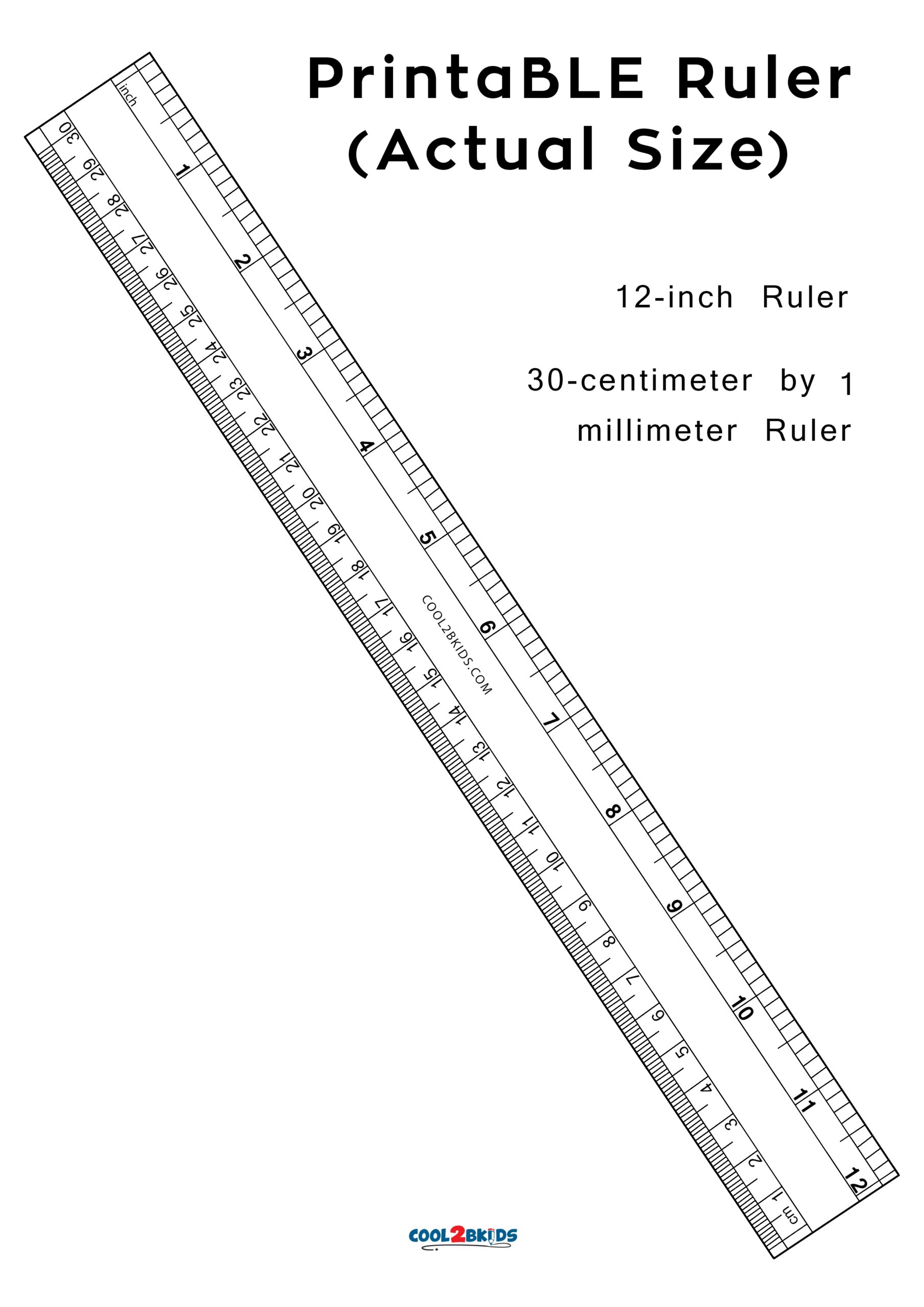 Printable Ruler 12 inch Actual Size Printable Ruler 12 inch Actual Size