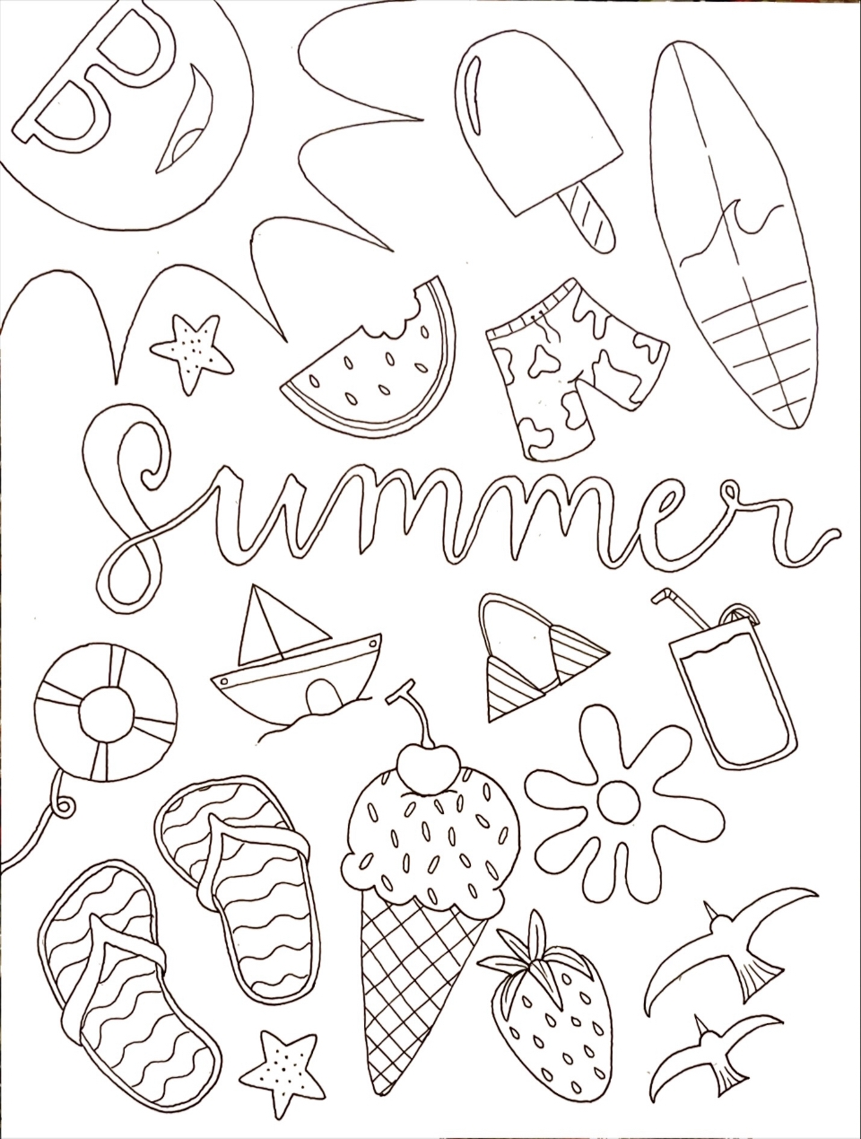 printable colouring pages summer printable colouring pages summer