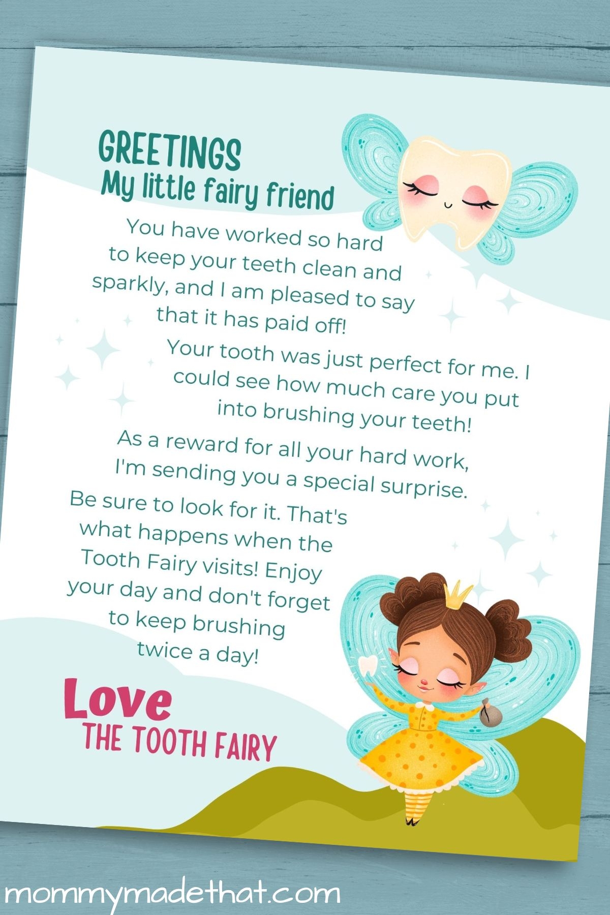 Printable Tooth Fairy Letters Lots Of Cute Free Printables 