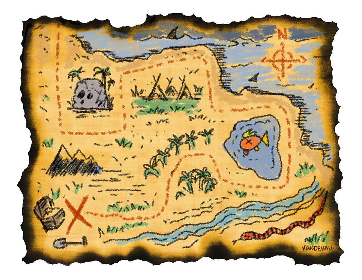 Printable treasure map for kids 1 Tim s Printables