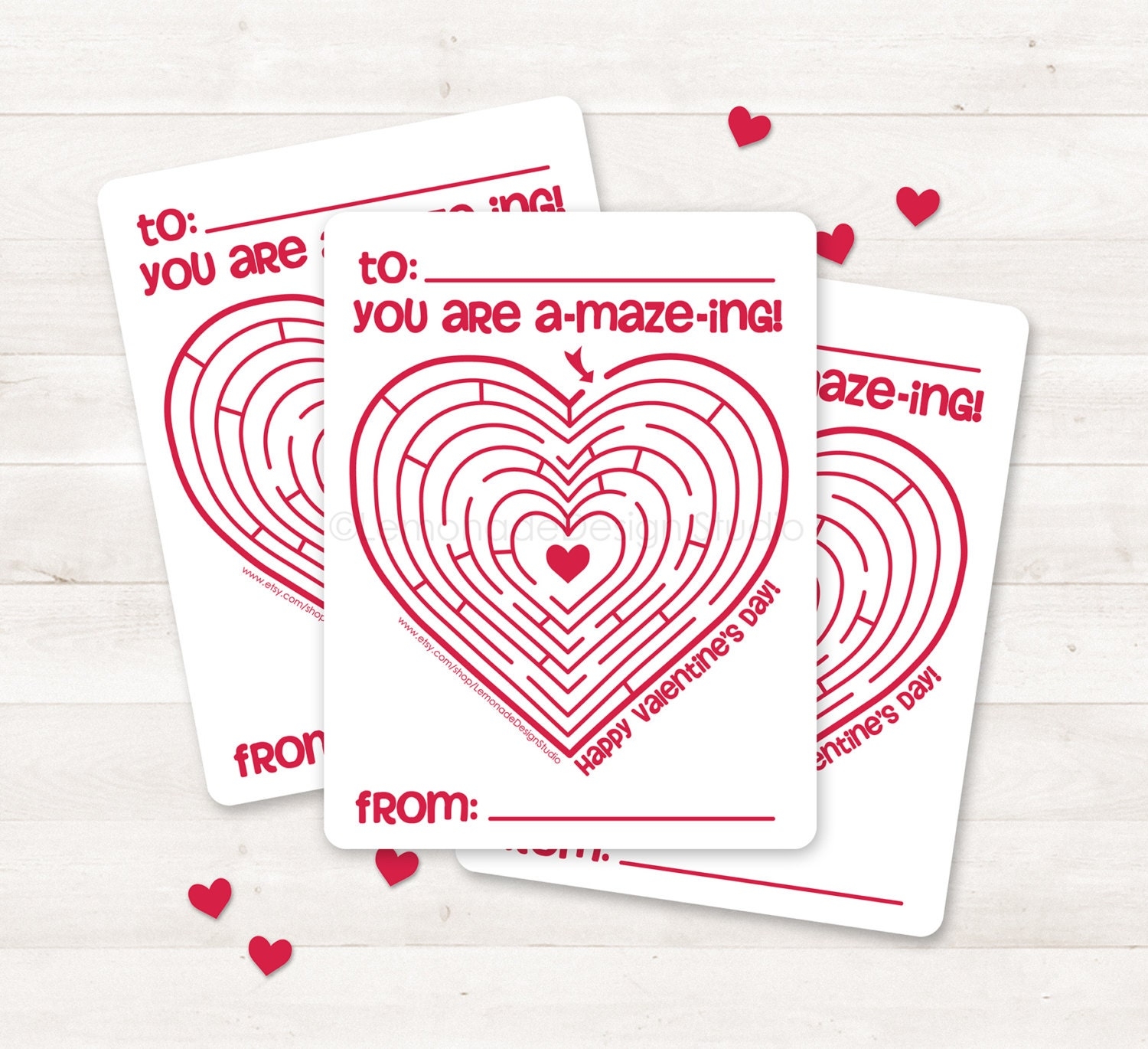 Printable Valentine Card Kids Valentine Card Valentine Maze DIY Valentine Card Instant Download Printable Valentine Card Valentines Day Etsy