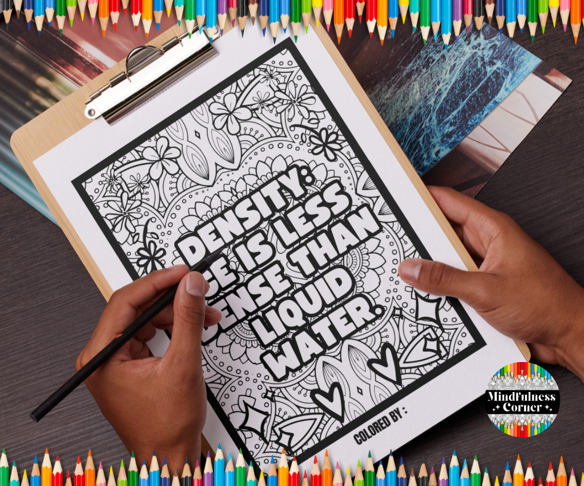 Properties Of Water Relaxing Coloring Pages Morning Work No Prep Made By Teachers