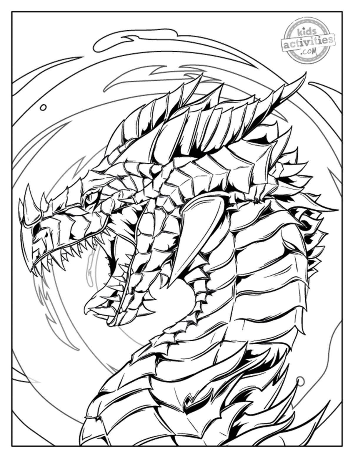 Realistic Dragon Coloring Pages Kids Activities Blog Realistic Dragon Coloring Pages Kids Activities Blog
