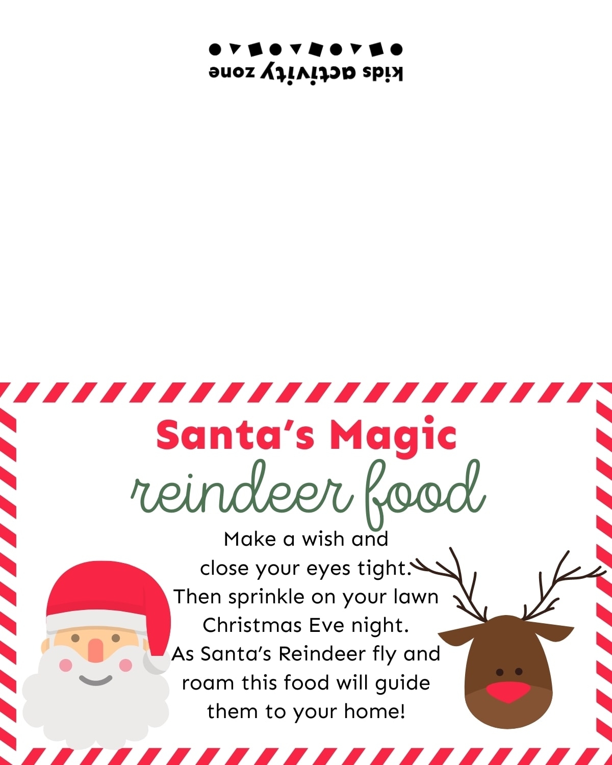 Reindeer Food Kids Activity Zone