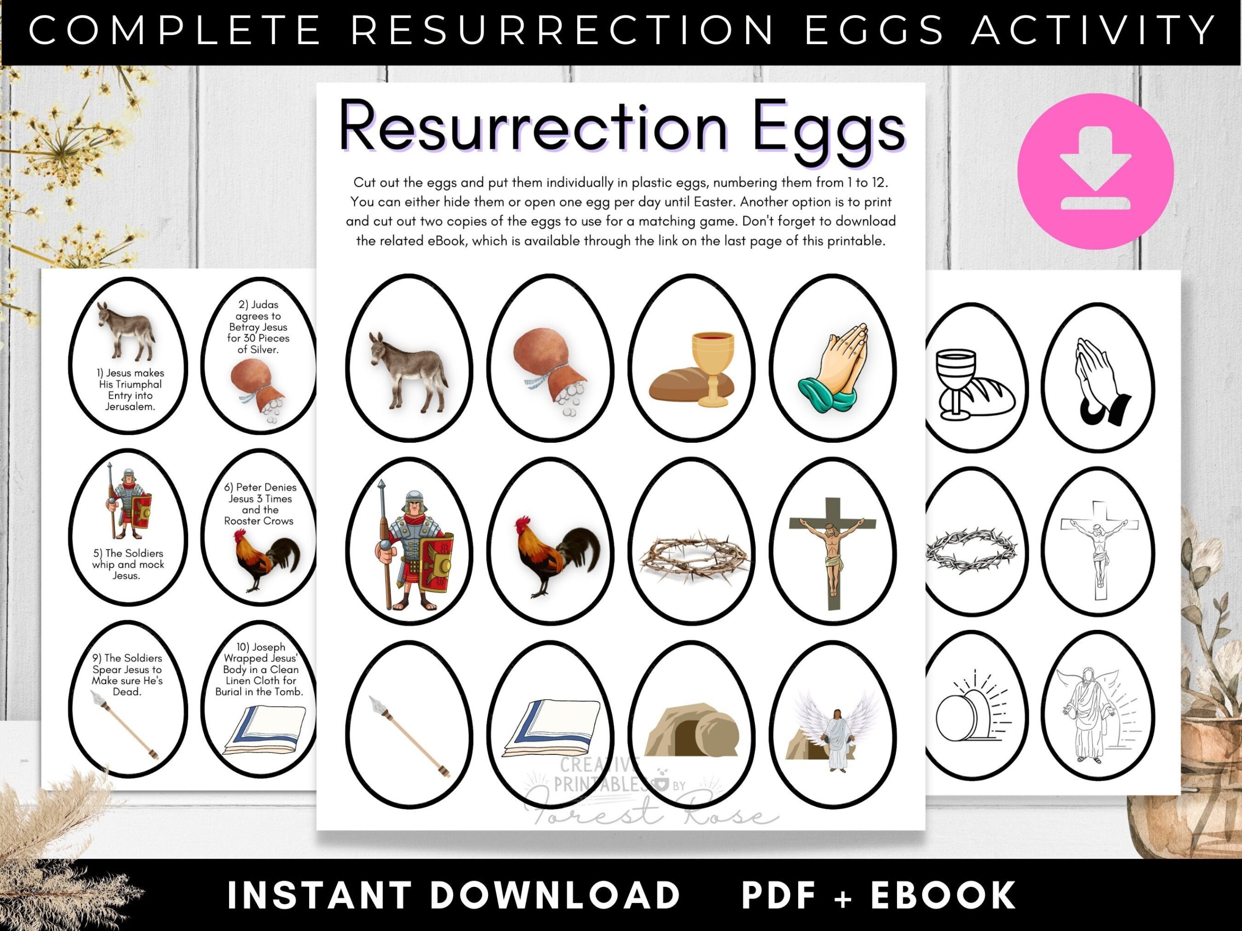 Resurrection Eggs Printable Easter Story Game PDF Ebook Etsy