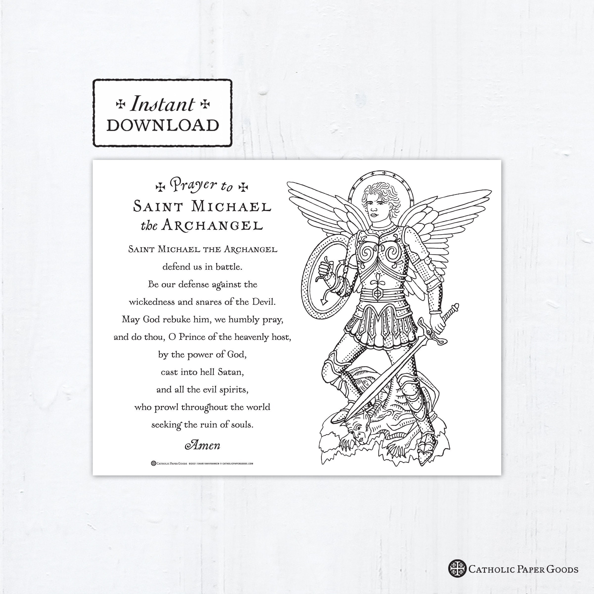 st michael the archangel prayer printable