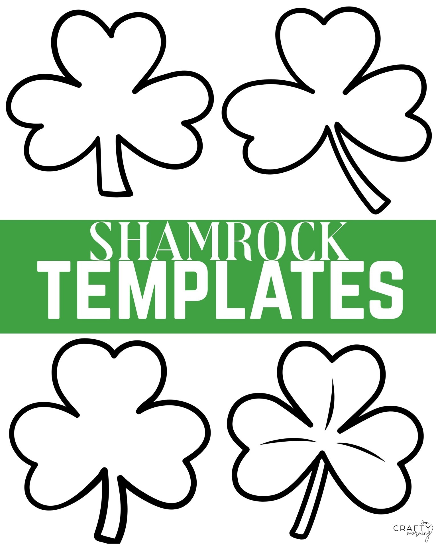 Shamrock Templates To Print Crafty Morning Shamrock Templates To Print Crafty Morning