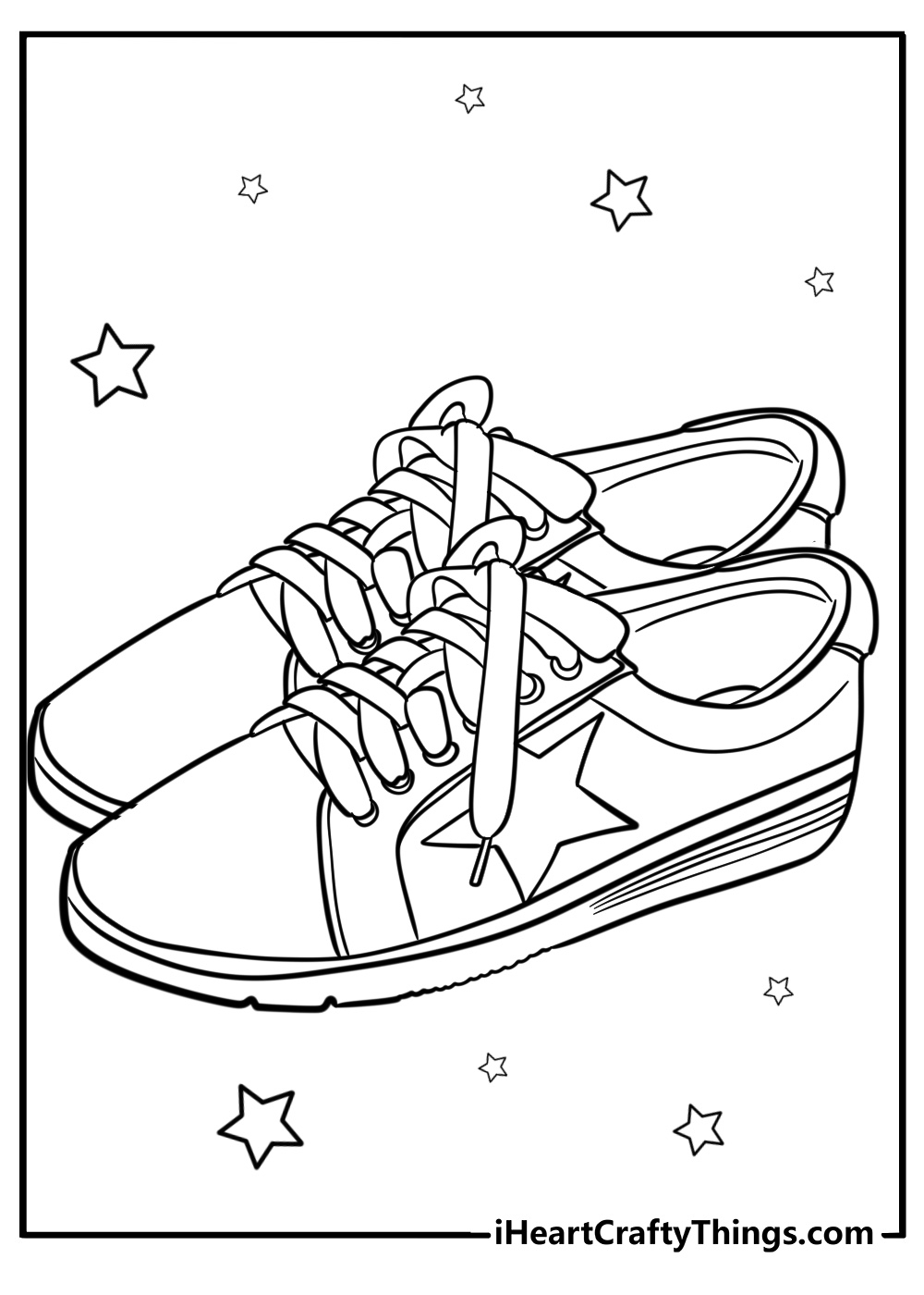 coloring shoes printable easy