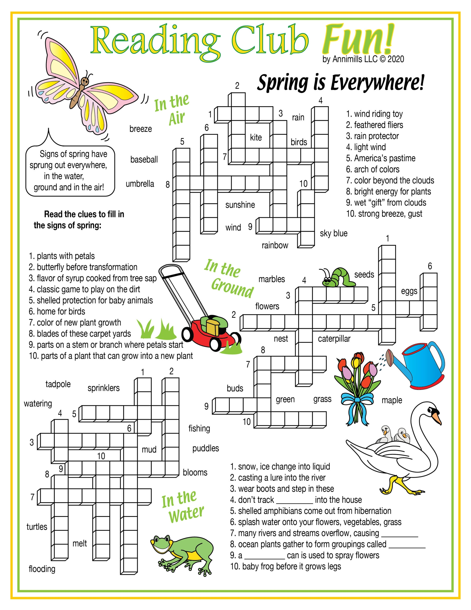 kids crossword puzzles printable