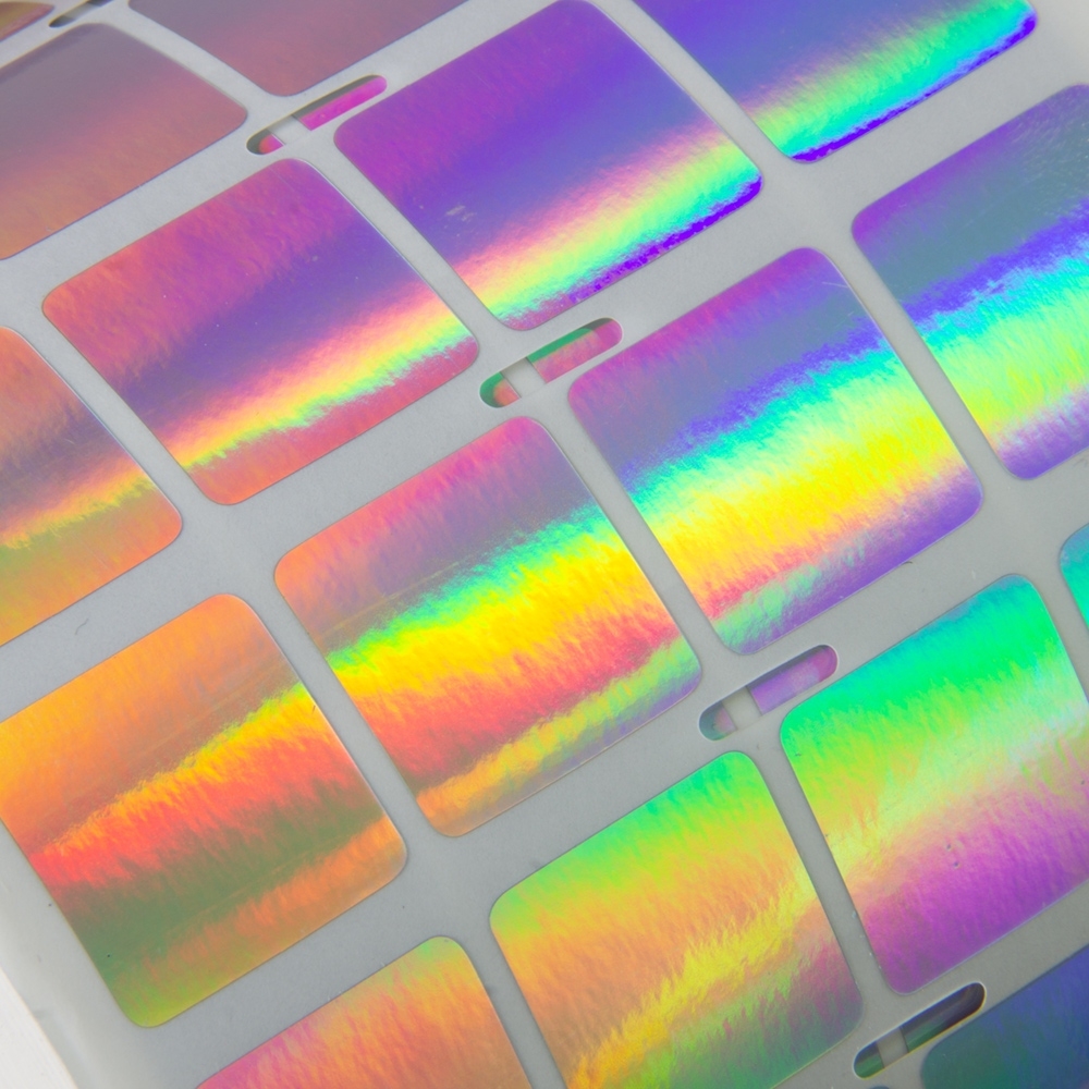 Silver Hologram Security VOID Sticker To Print On 20 X 20 Mm Hologram production