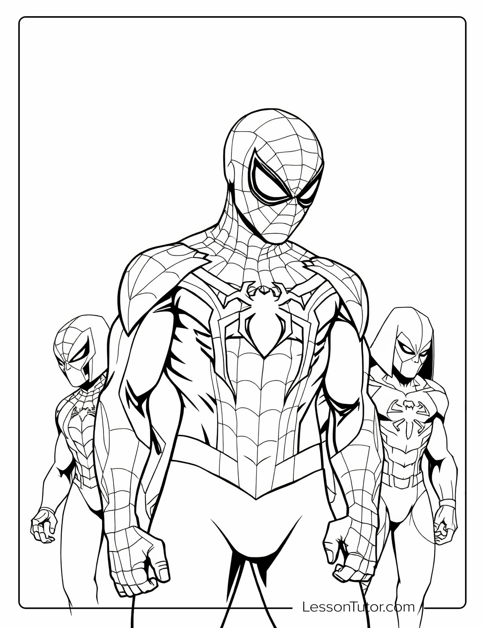 Spiderman Coloring Pages Lesson Tutor