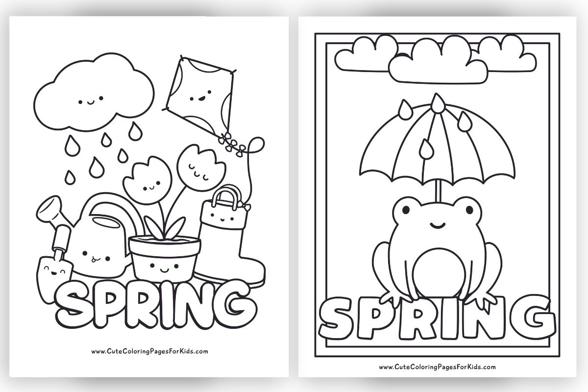 free printable spring coloring page free printable spring coloring page