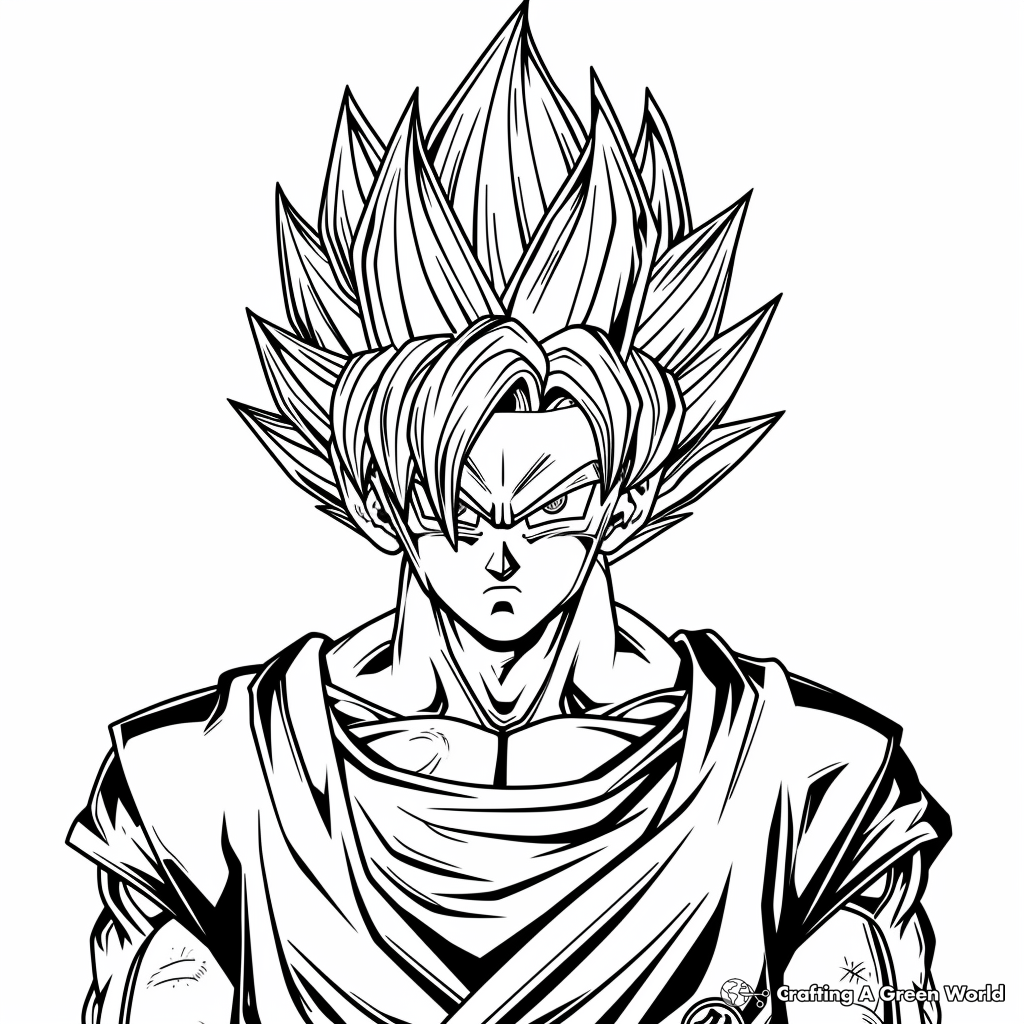 SSJ Goku Coloring Pages Free Printable