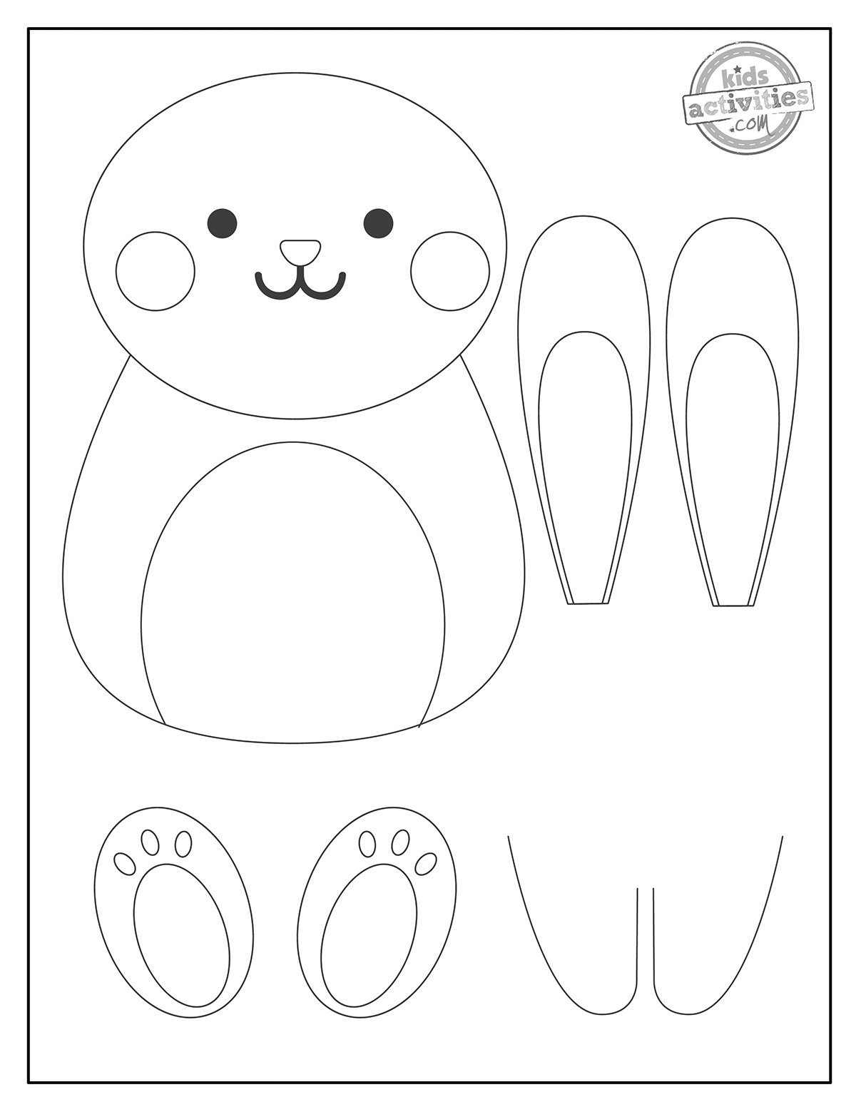 bunny outline printable