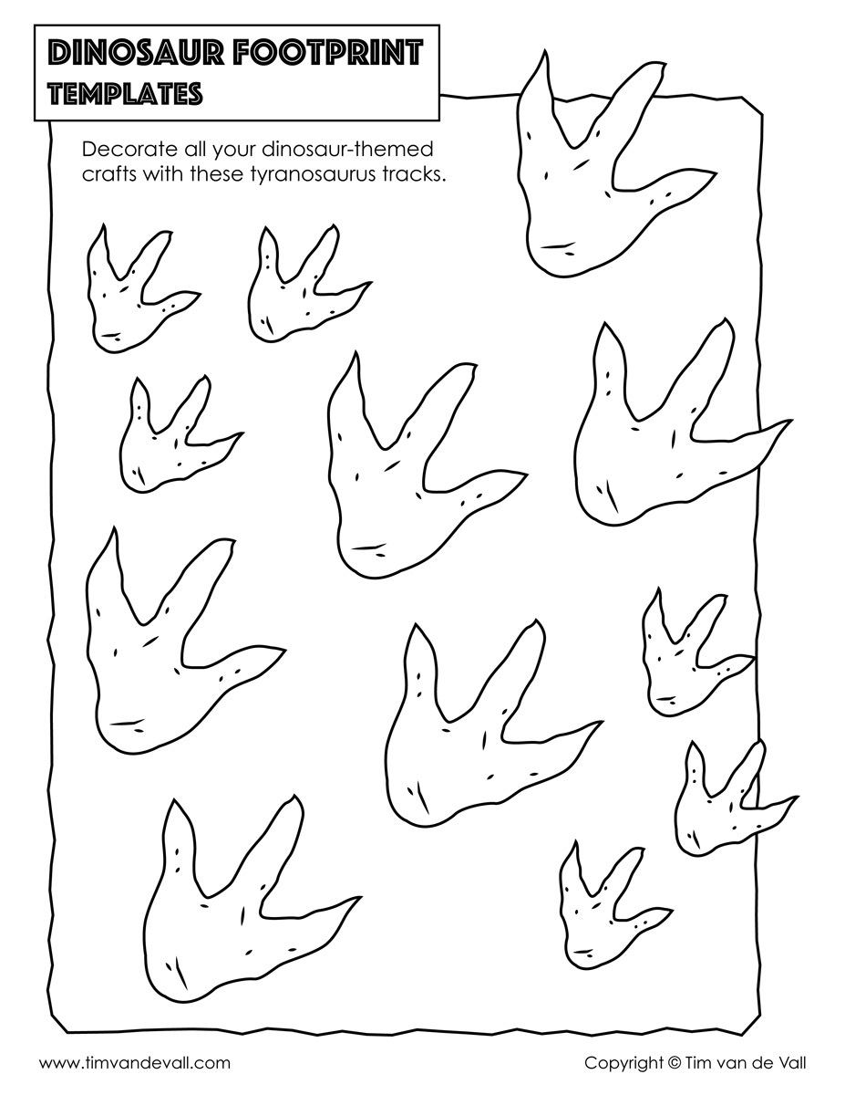T rex footprint templates Tim s Printables T rex footprint templates Tim s Printables