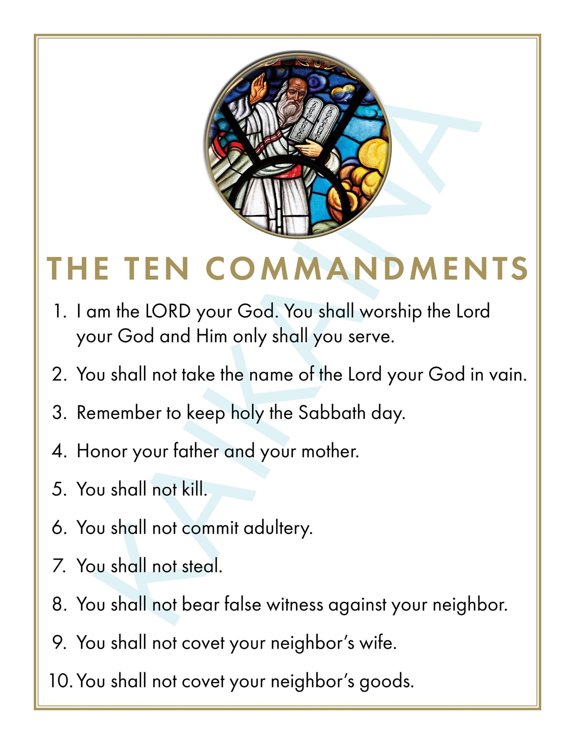 Ten Commandments Catholic Poster For Children digital Download Etsy Ten Commandments Catholic Poster For Children digital Download Etsy