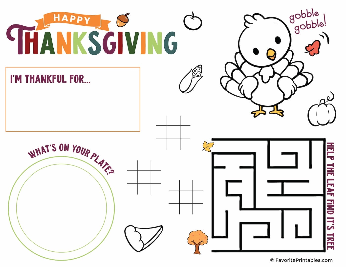Thanksgiving Activity Sheet Printable For Kids Favorite Printables Thanksgiving Activity Sheet Printable For Kids Favorite Printables