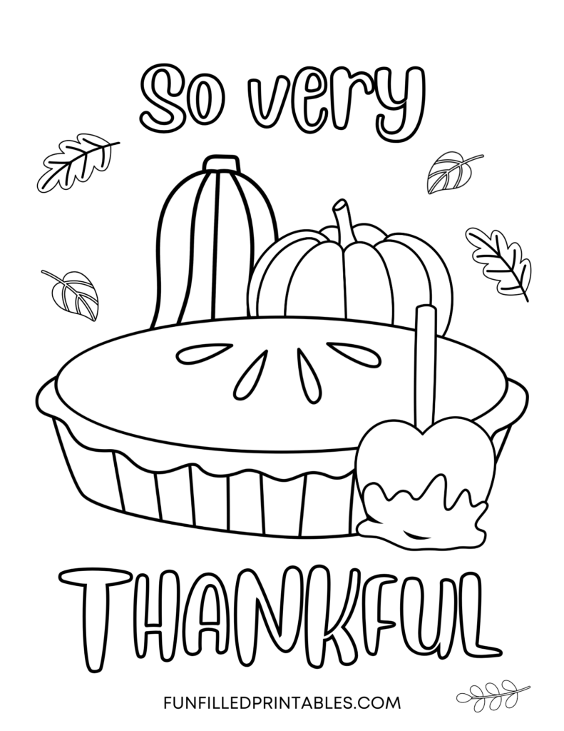Thanksgiving Coloring Pages For Kids Free Printable Funfilledprintables