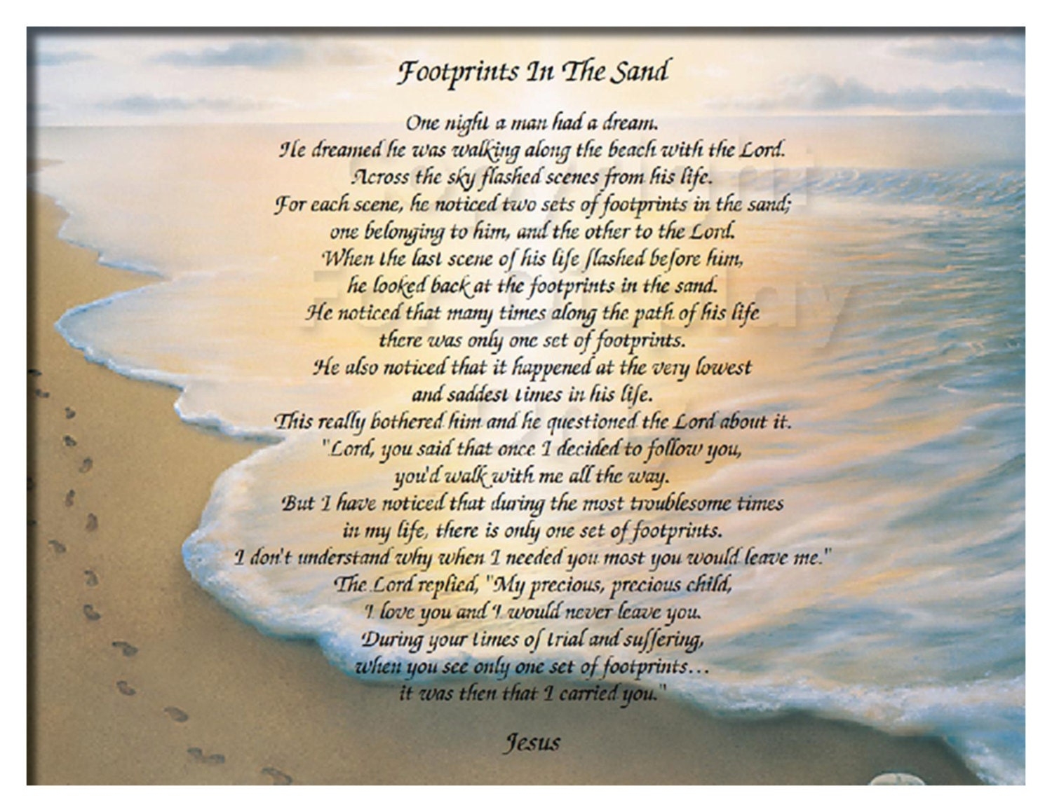 The Footprints In The Sand Poem Christian Poem Inspirational Print Ready To Frame Wall Plaque Gift Idea Ocean Beach Scene Etsy Norway The Footprints In The Sand Poem Christian Poem Inspirational Print Ready To Frame Wall Plaque Gift Idea Ocean Beach Scene Etsy Norway
