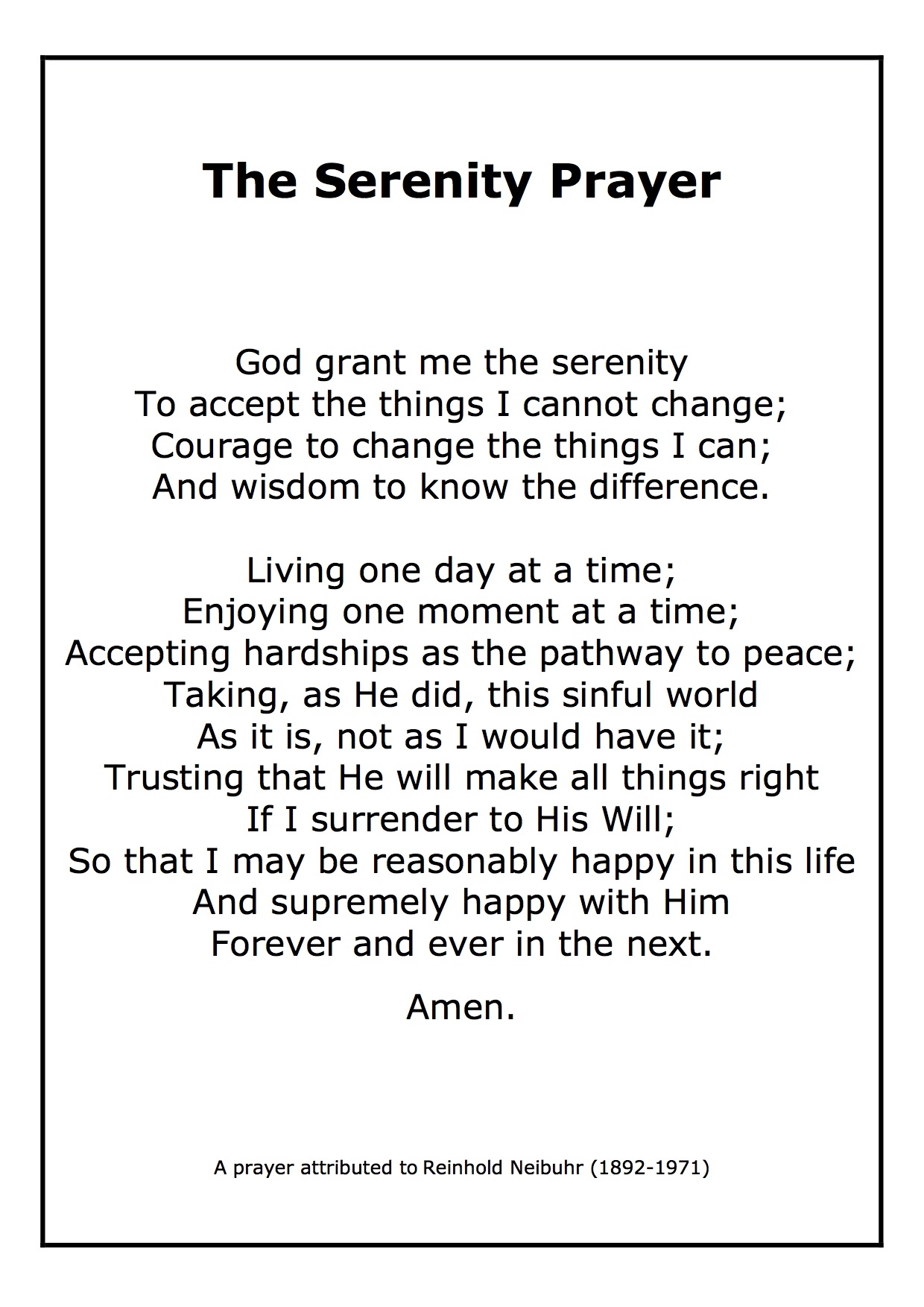 The Serenity Prayer Mathtuition88