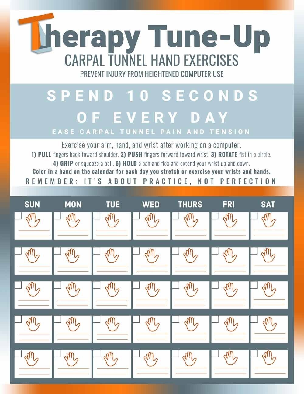 Therapy Tune Up Carpal Tunnel Exercises Tilton s Therapy