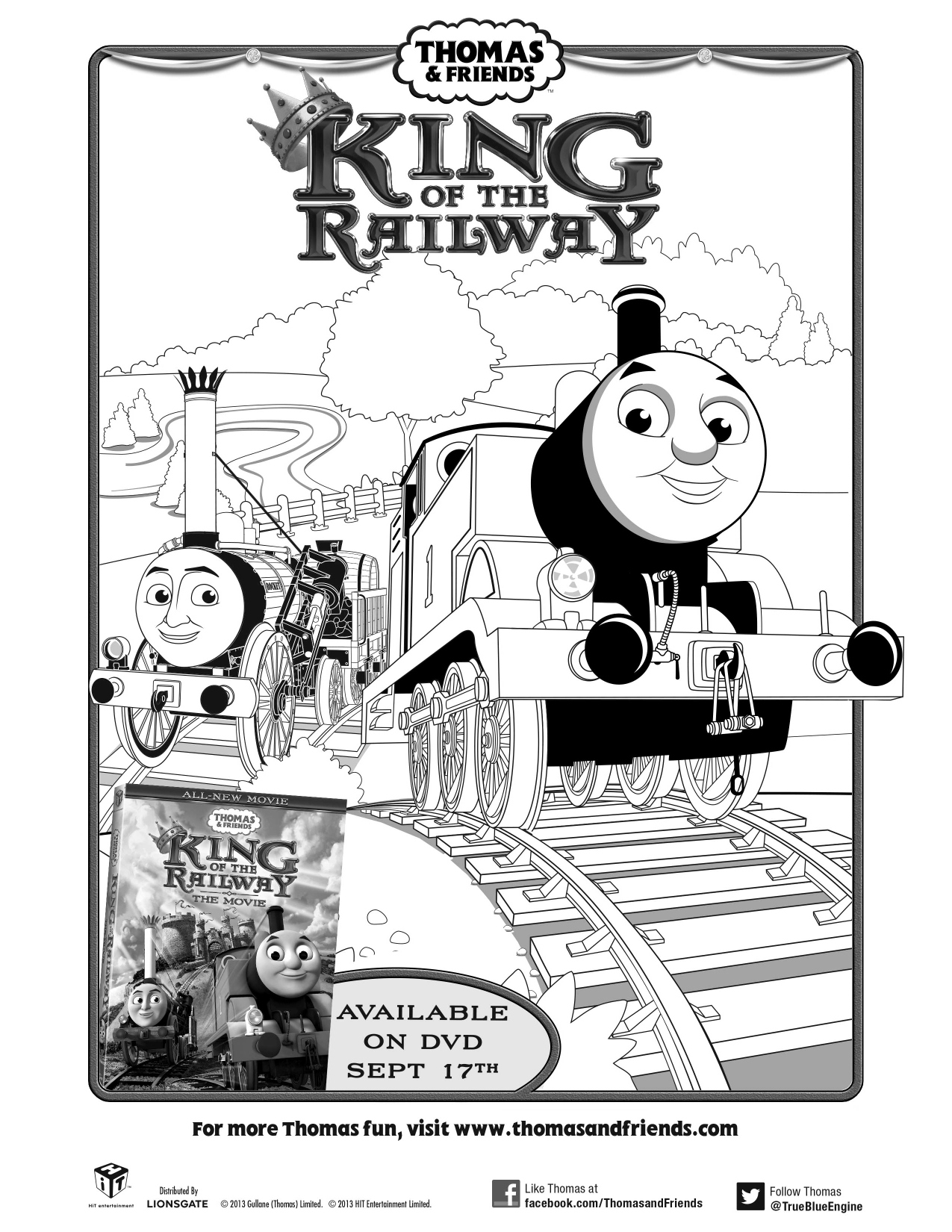 thomas and friends printable coloring pages