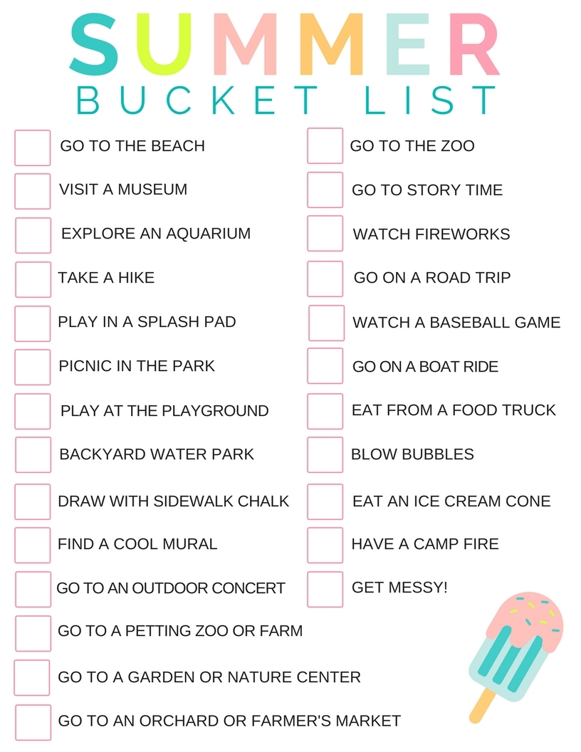 TODDLER MOM S SUMMER BUCKET LIST U Ready Teddy 